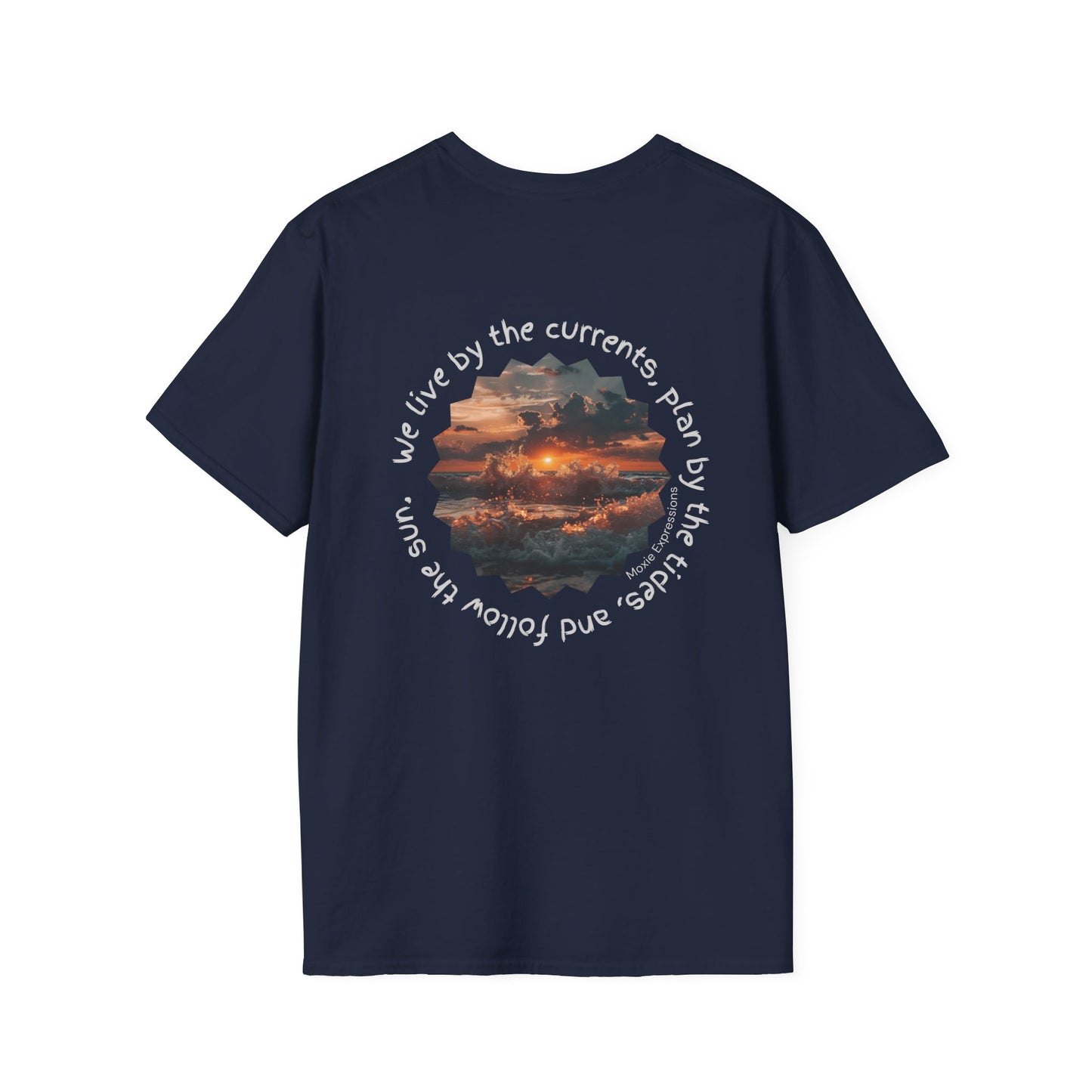 Florida Sunset Currents Unisex Softstyle Crewneck T-Shirt