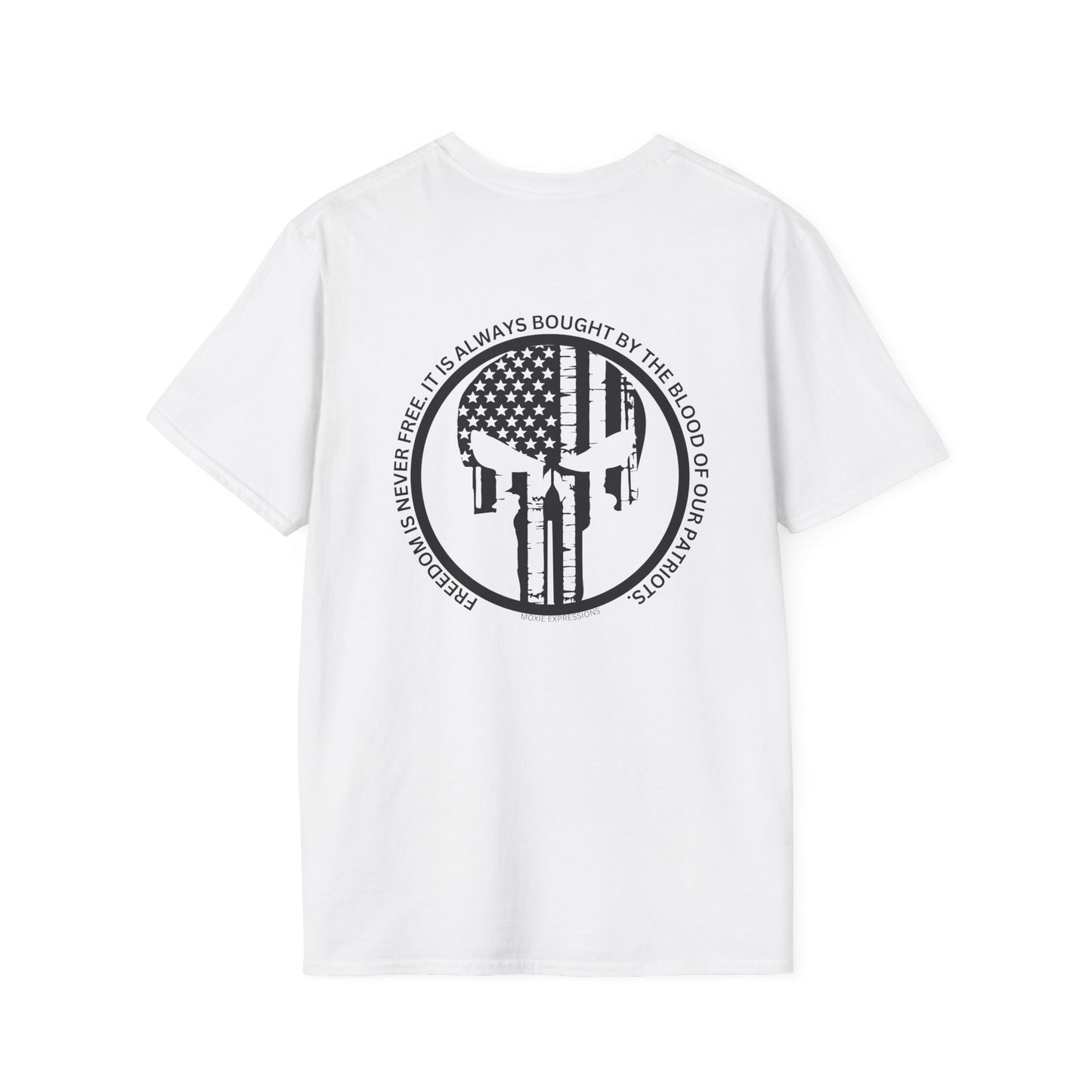 Patriotic Punisher Unisex Softstyle Crewneck T-Shirt