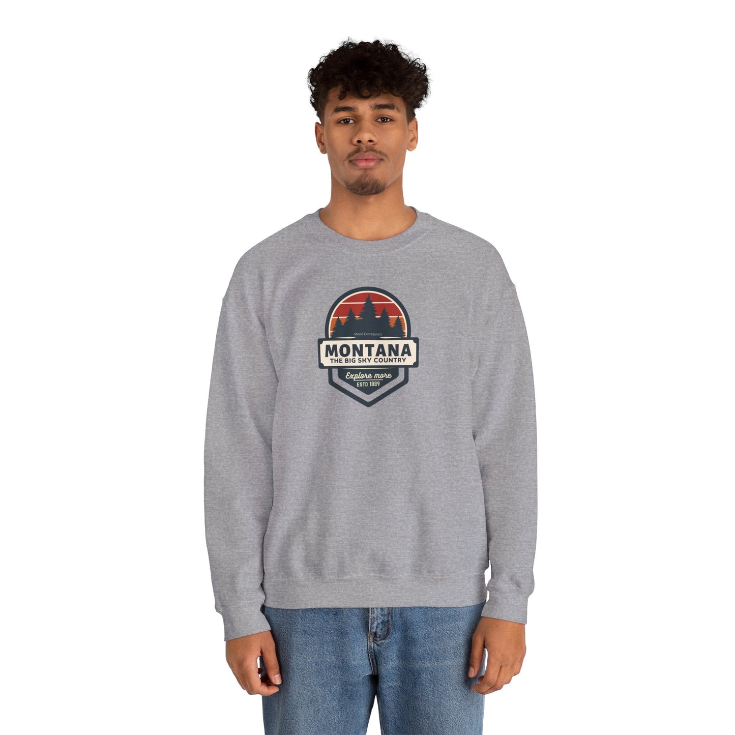 Montana Big Sky "Explore More" Unisex Crewneck Sweatshirt