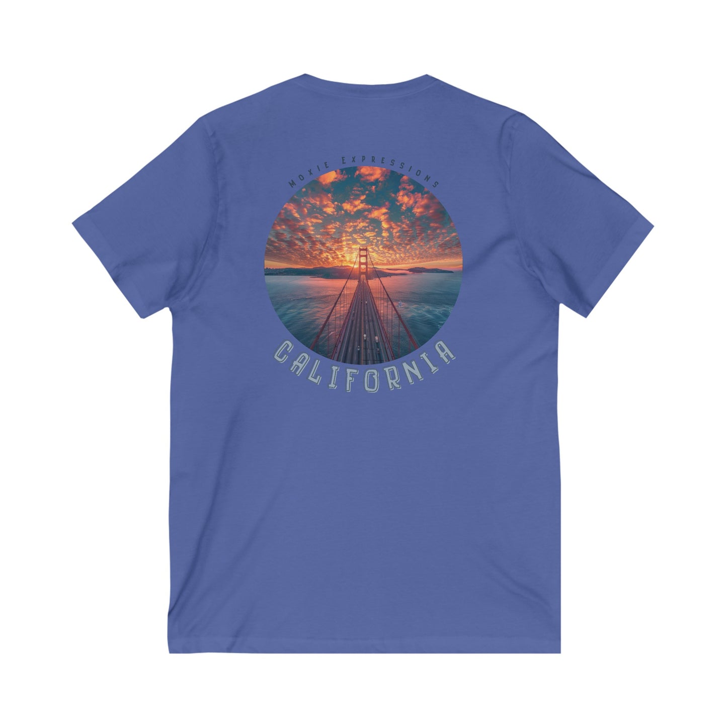 California Horizon Unisex Jersey Short Sleeve V-Neck Tee