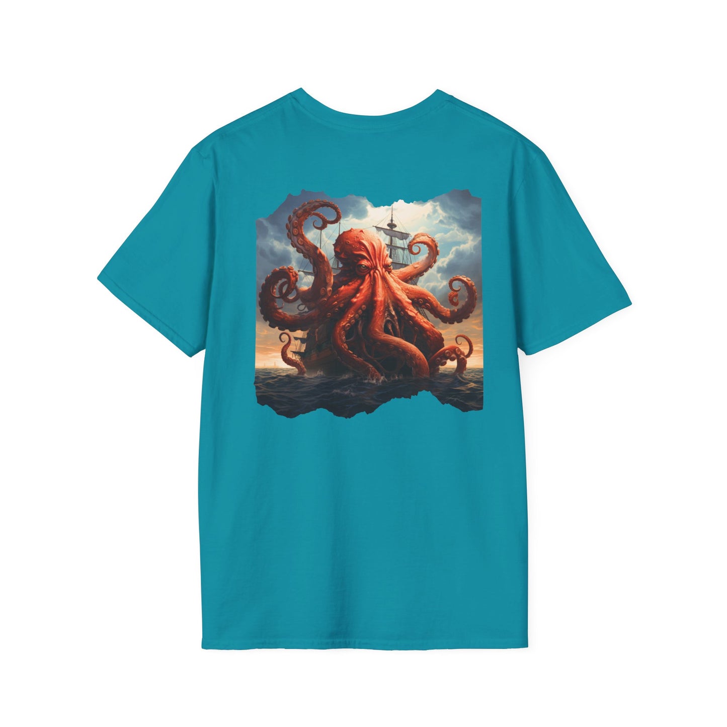 Kraken Storm Unisex Softstyle Crewneck T-Shirt
