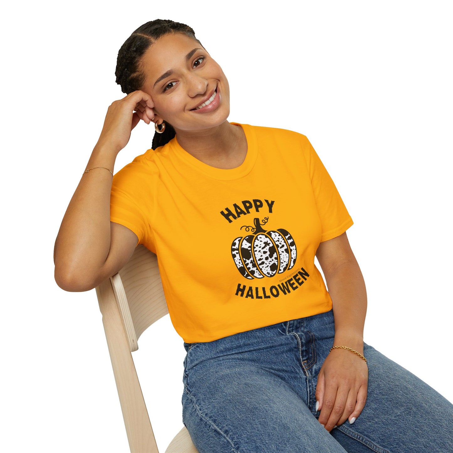 Cow Pumpkin Patch Unisex Softstyle Crewneck T-Shirt