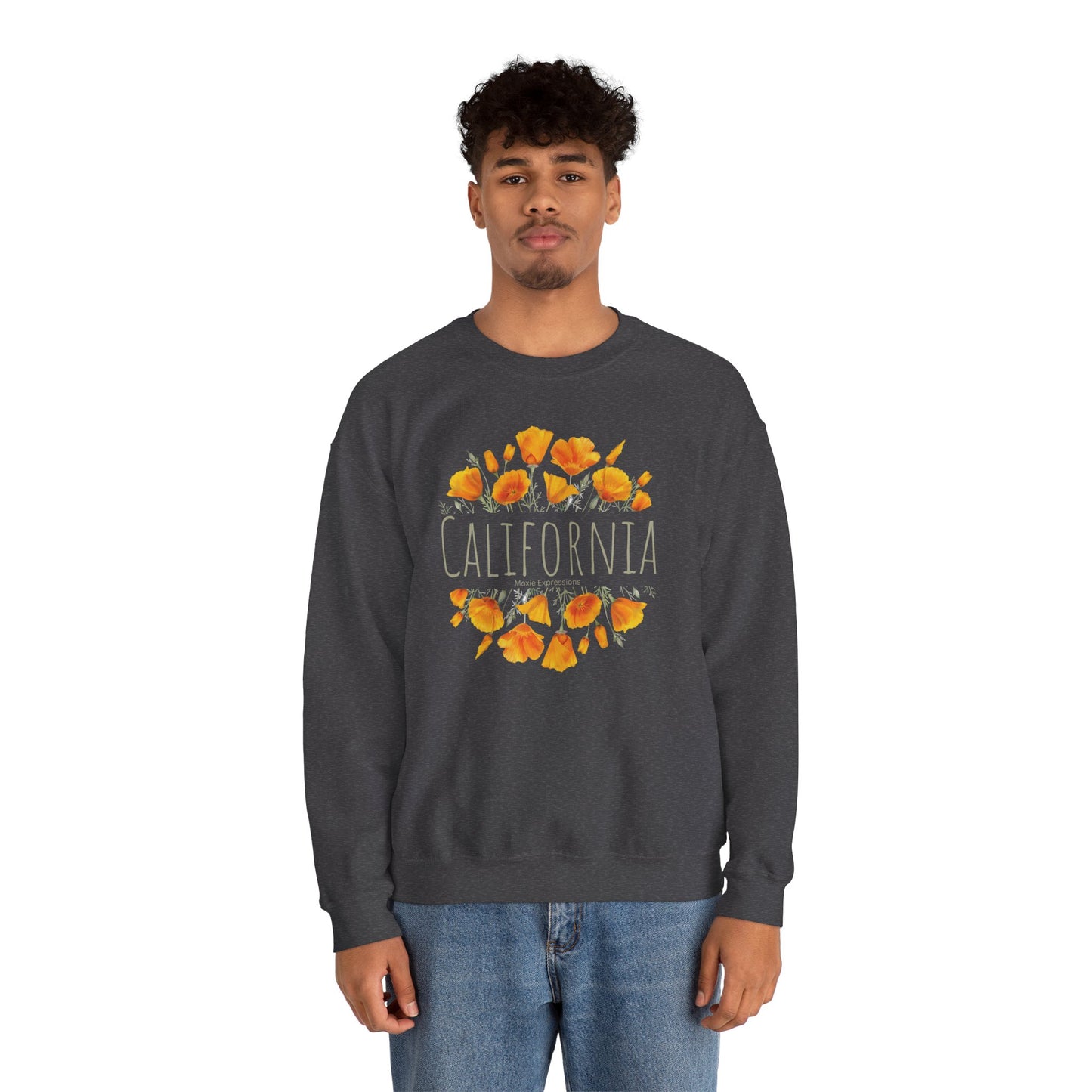 Golden Bloom Unisex Crewneck Sweatshirt