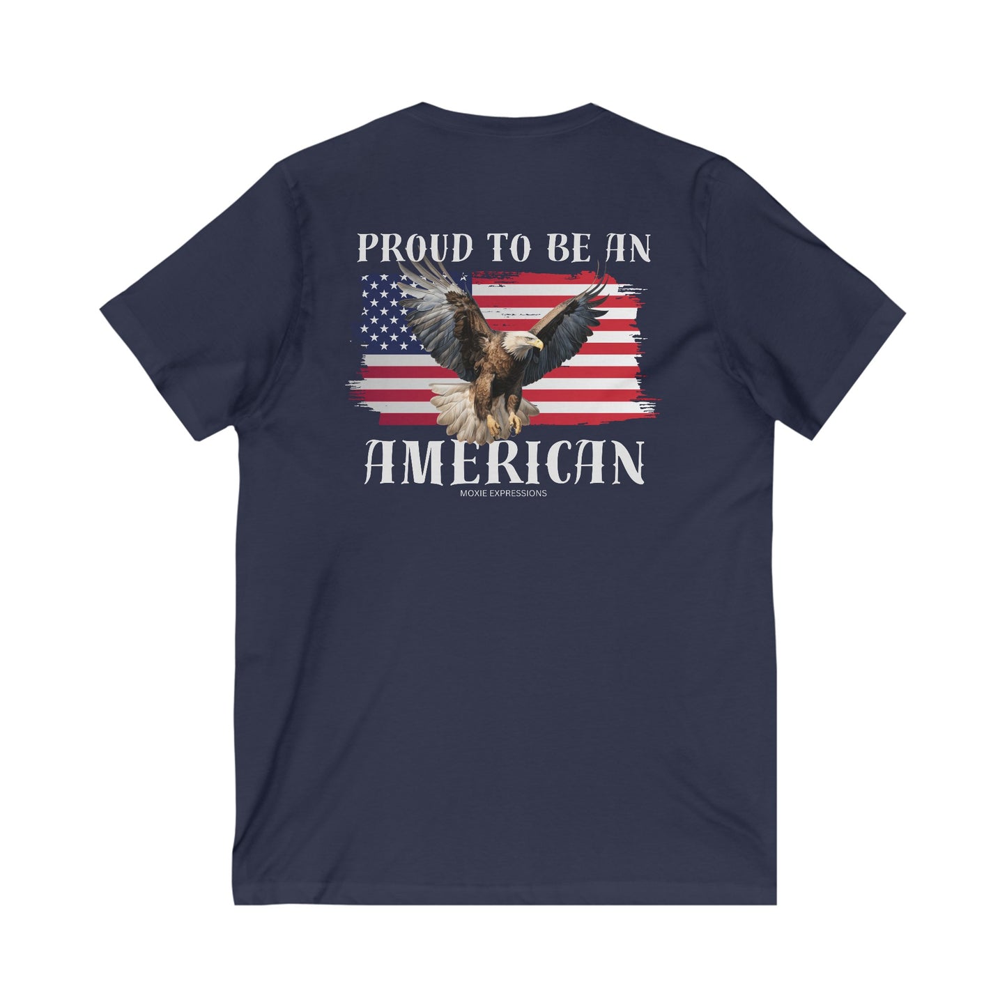 Proud Patriot Unisex Jersey Short Sleeve V-Neck Tee