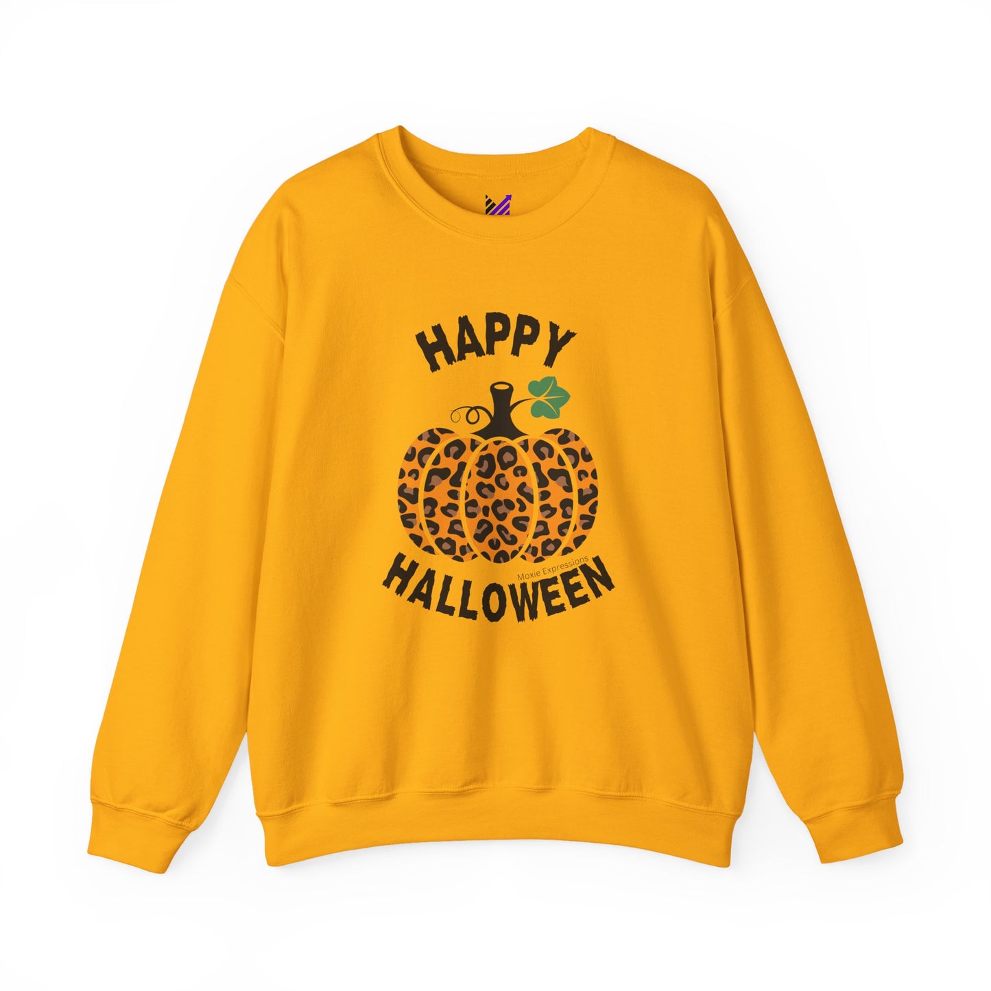 Cheetah Chic Pumpkin Patch Unisex Crewneck Sweatshirt