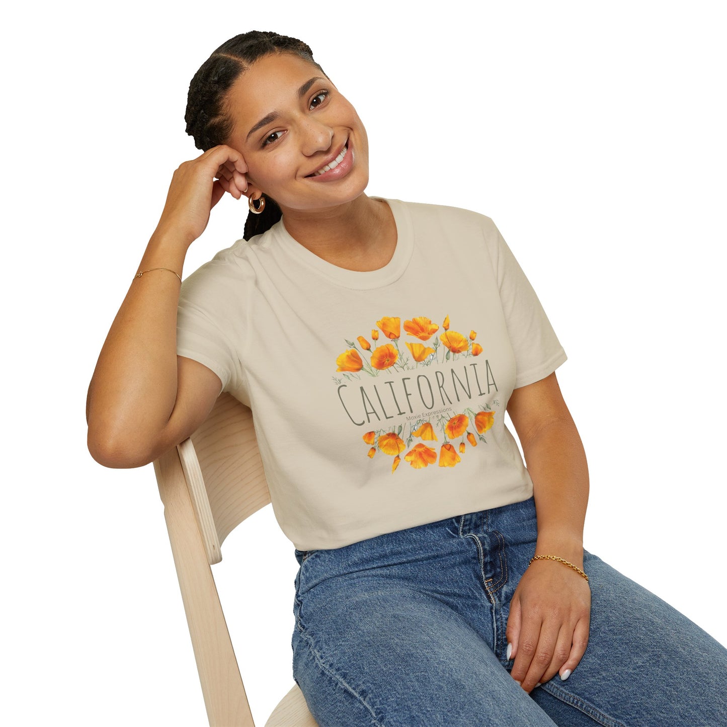 Golden Bloom Unisex Softstyle Crewneck T-Shirt