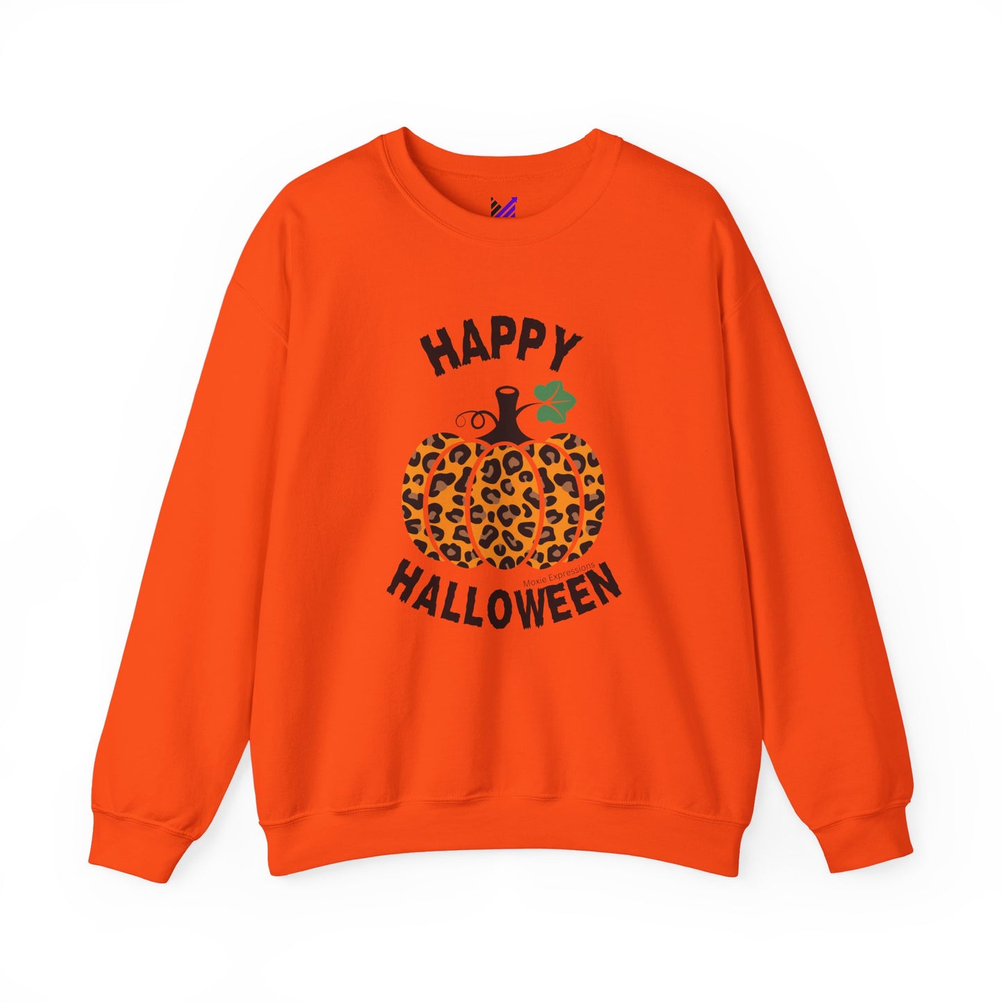 Cheetah Chic Pumpkin Patch Unisex Crewneck Sweatshirt
