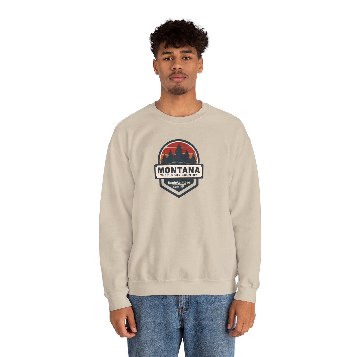 Montana Big Sky "Explore More" Unisex Crewneck Sweatshirt