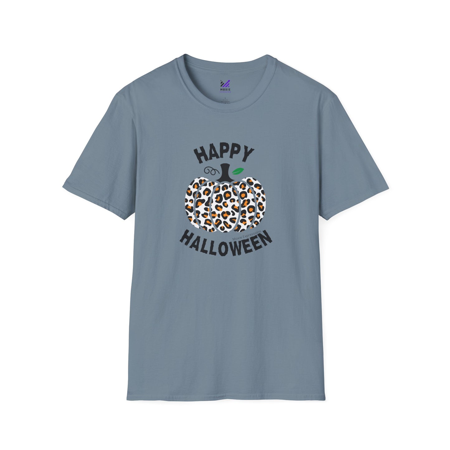 Cheetah Chic Pumpkin Patch Unisex Softstyle Crewneck T-Shirt