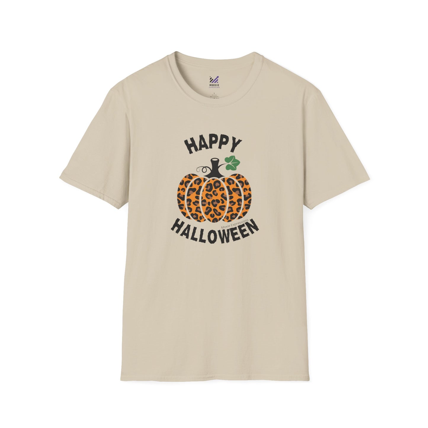 Cheetah Chic Pumpkin Patch Unisex Softstyle Crewneck T-Shirt
