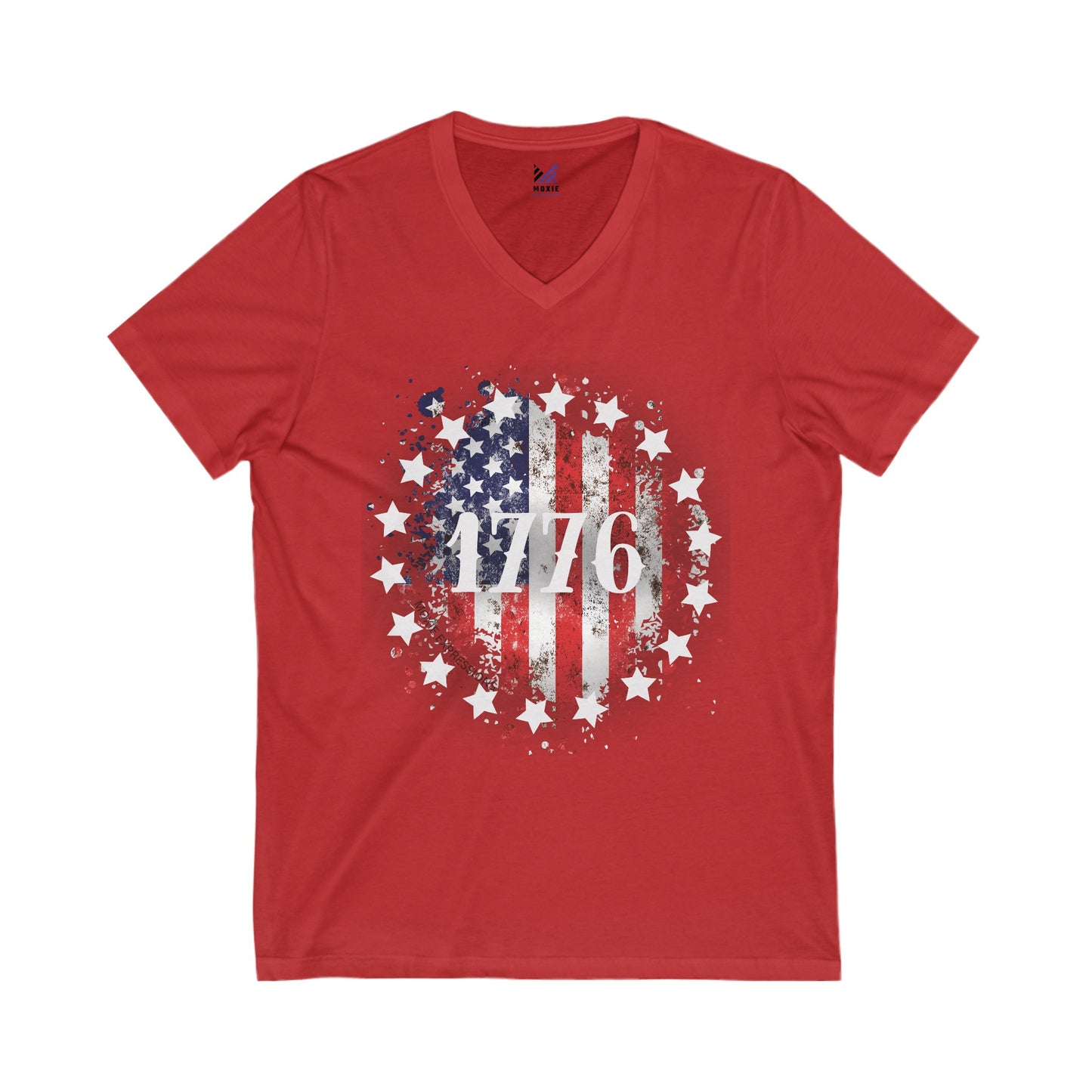 1776 Unisex Jersey Short Sleeve V-Neck Tee