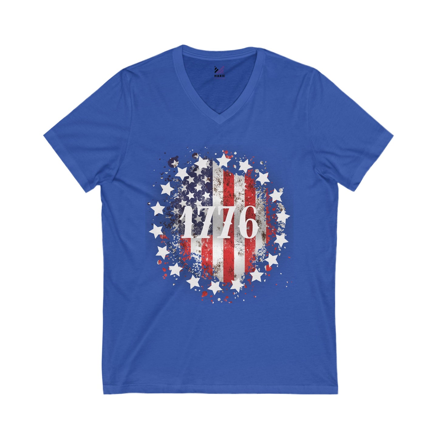 1776 Unisex Jersey Short Sleeve V-Neck Tee