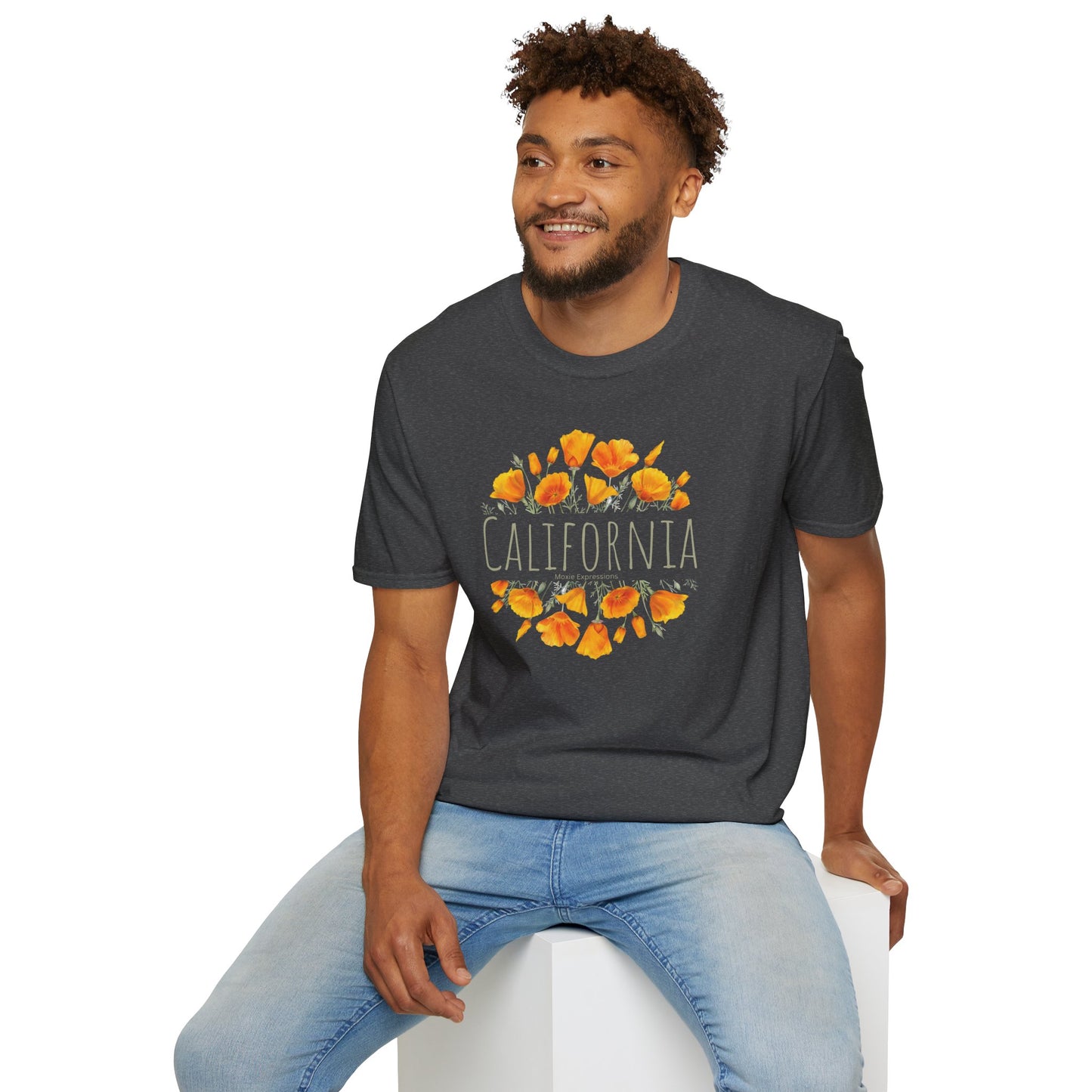 Golden Bloom Unisex Softstyle Crewneck T-Shirt