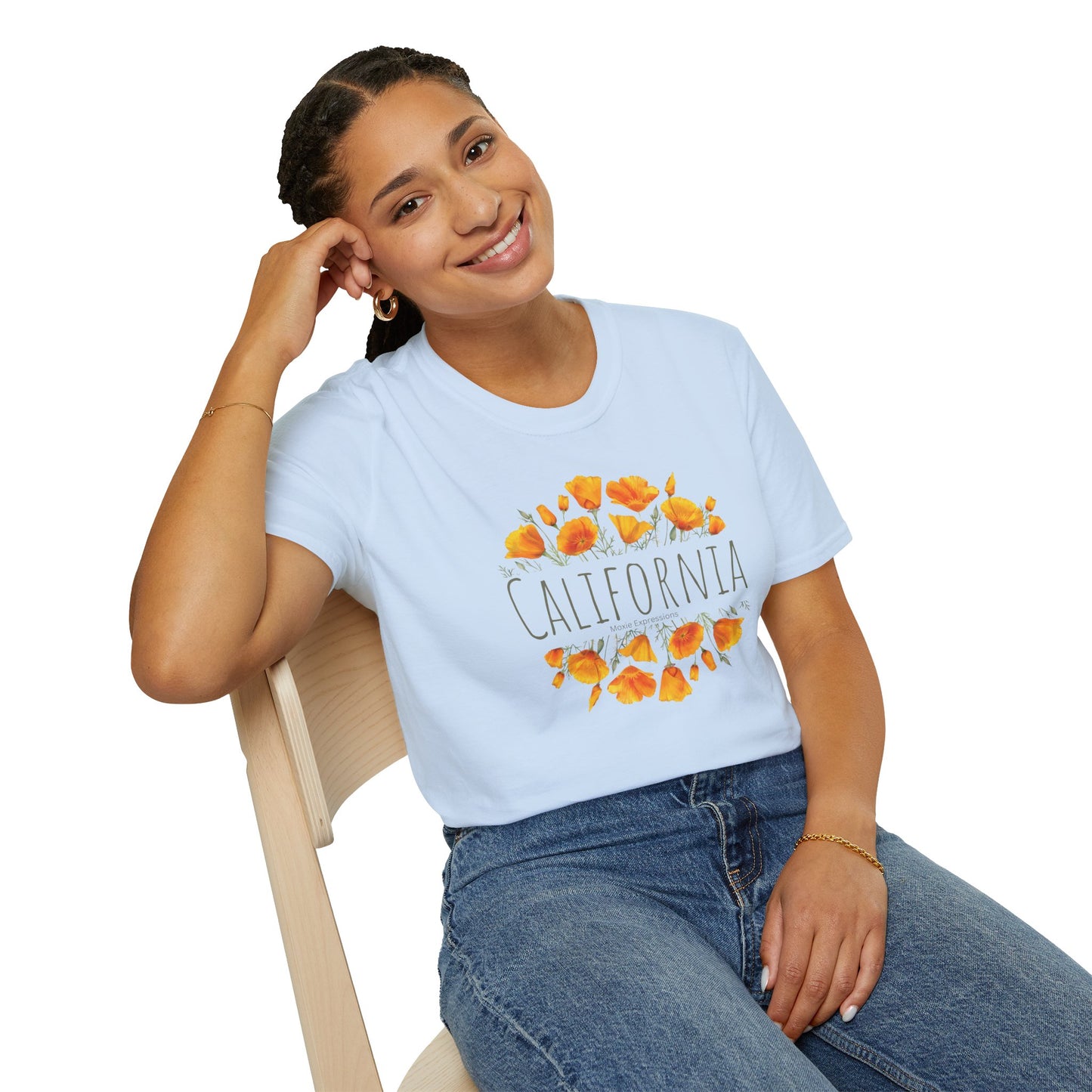 Golden Bloom Unisex Softstyle Crewneck T-Shirt