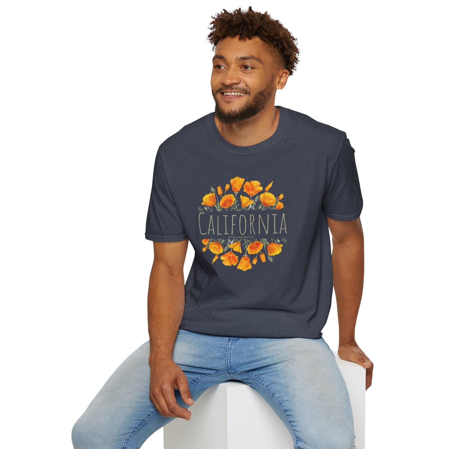 Golden Bloom Unisex Softstyle Crewneck T-Shirt