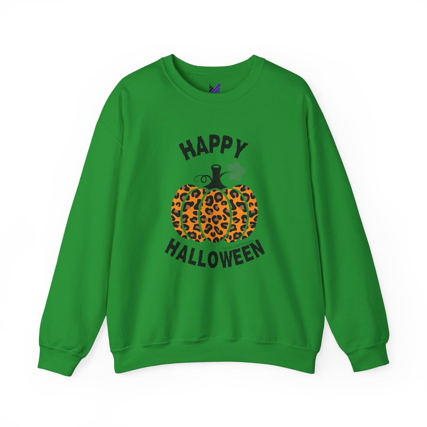 Cheetah Chic Pumpkin Patch Unisex Crewneck Sweatshirt