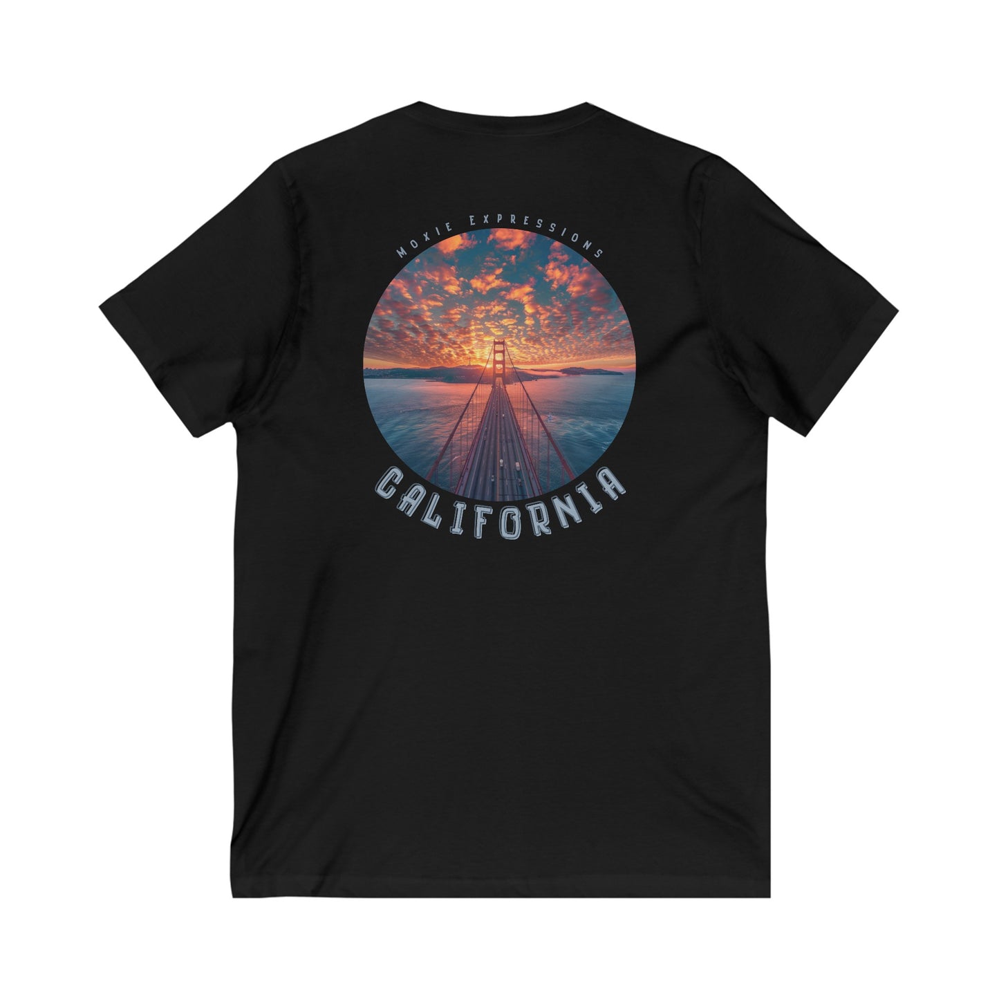 California Horizon Unisex Jersey Short Sleeve V-Neck Tee