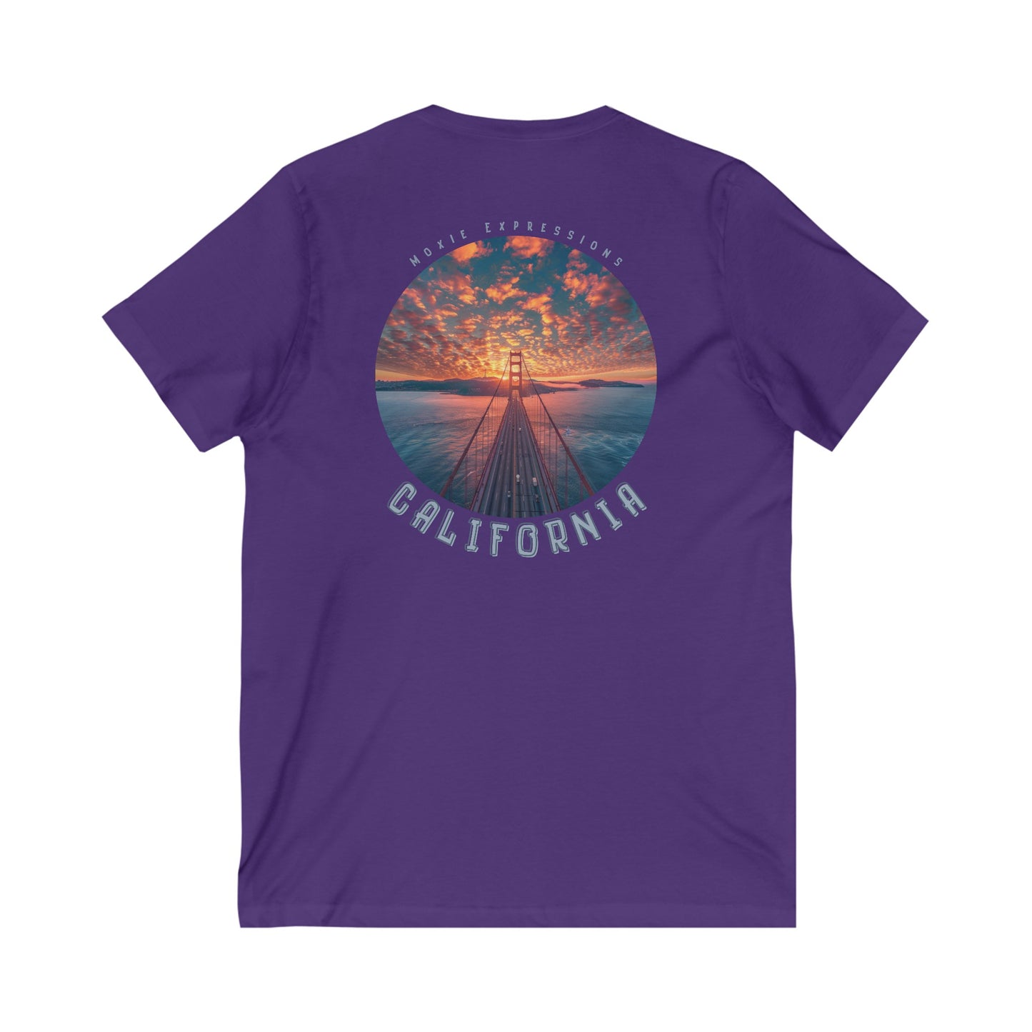 California Horizon Unisex Jersey Short Sleeve V-Neck Tee
