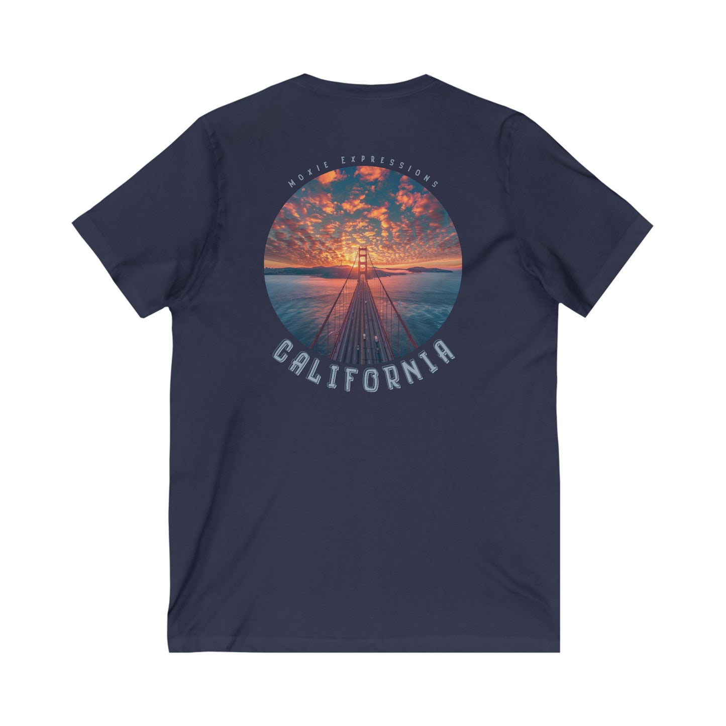California Horizon Unisex Jersey Short Sleeve V-Neck Tee