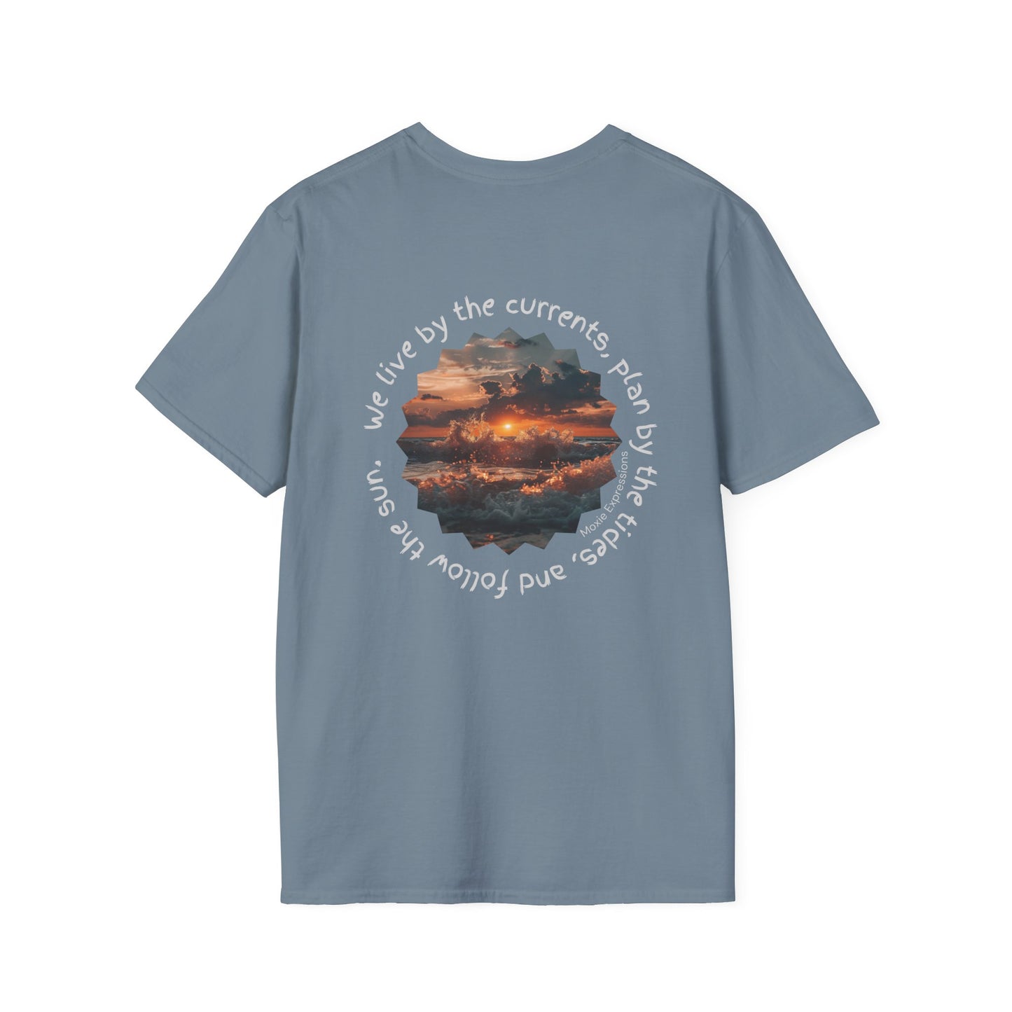 Florida Sunset Currents Unisex Softstyle Crewneck T-Shirt