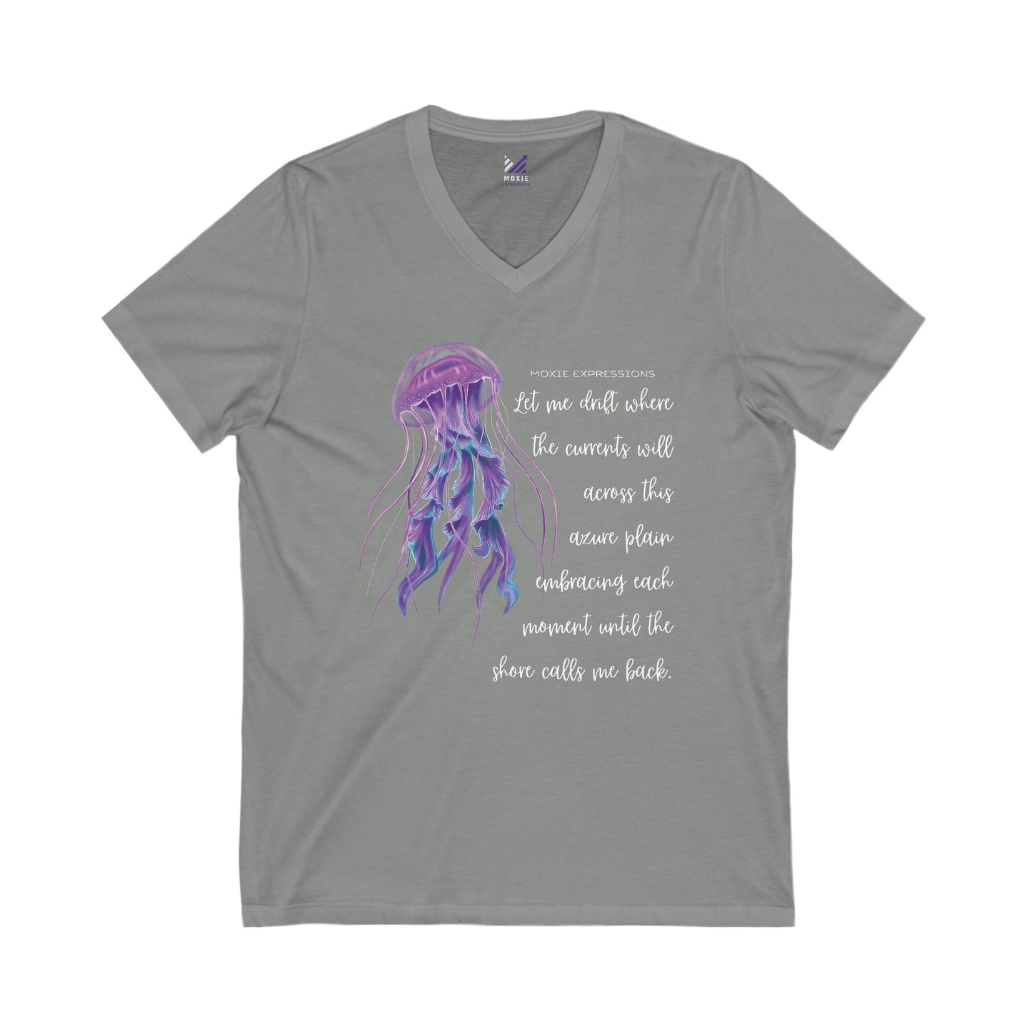 Ocean Serenade Unisex Jersey Short Sleeve V-Neck Tee