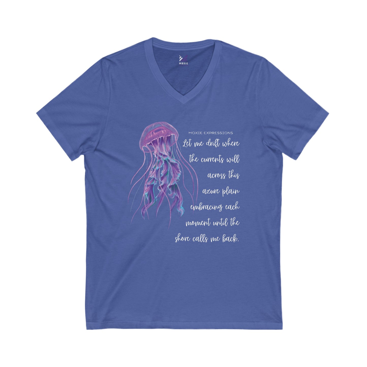Ocean Serenade Unisex Jersey Short Sleeve V-Neck Tee
