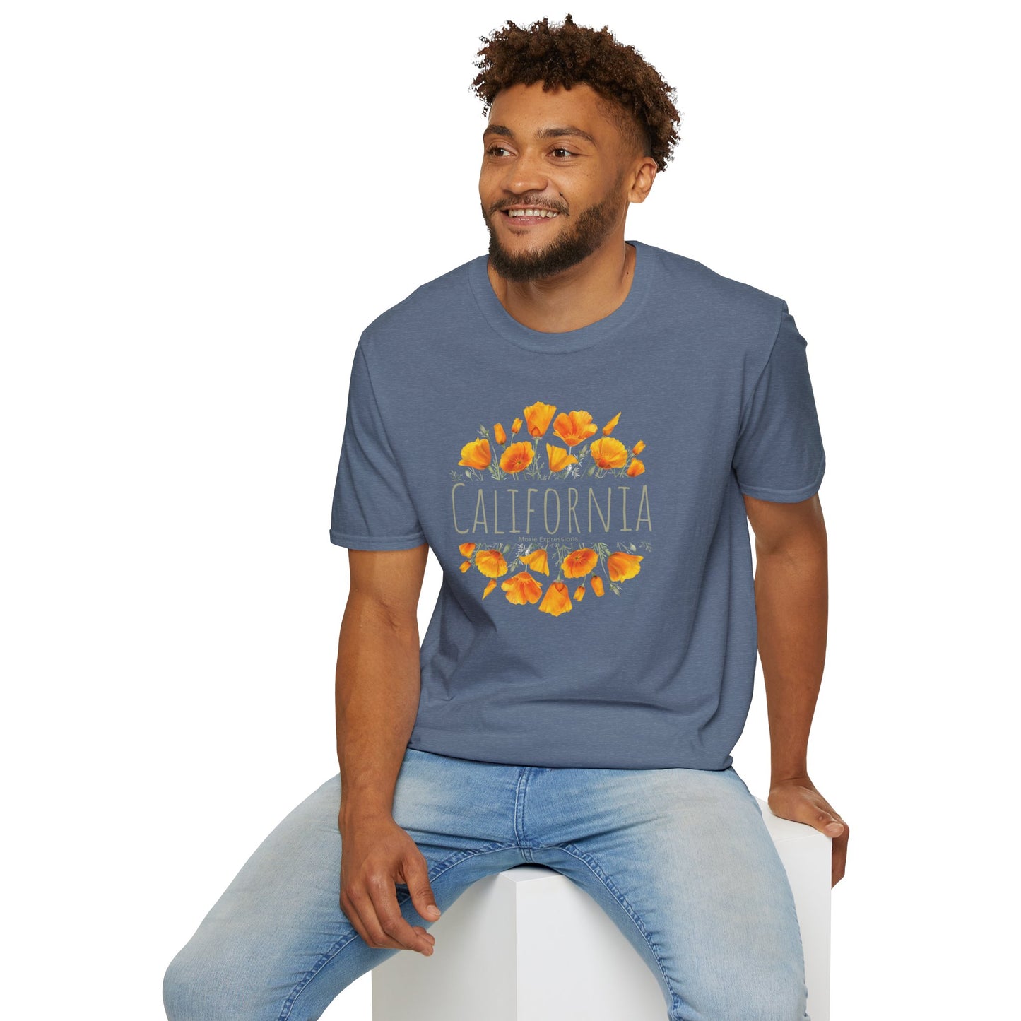 Golden Bloom Unisex Softstyle Crewneck T-Shirt
