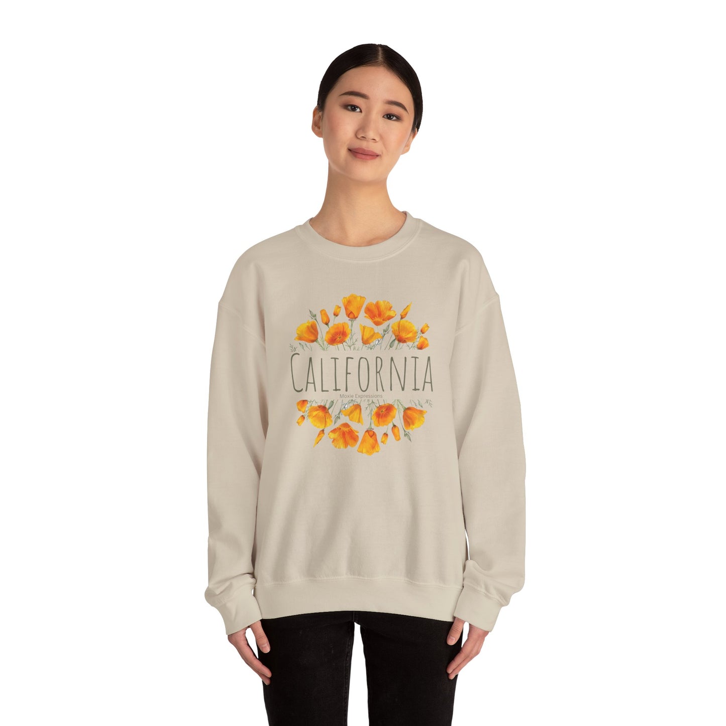 Golden Bloom Unisex Crewneck Sweatshirt