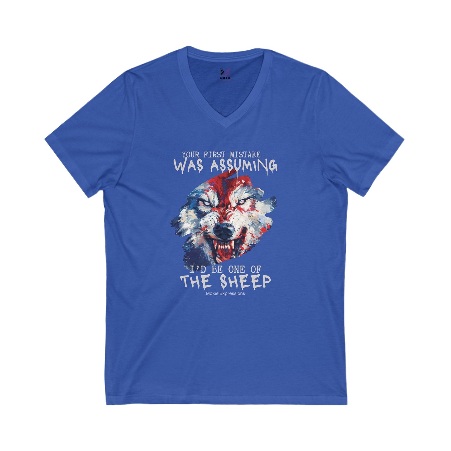 Wolf’s Vigilance Unisex Jersey Short Sleeve V-Neck Tee