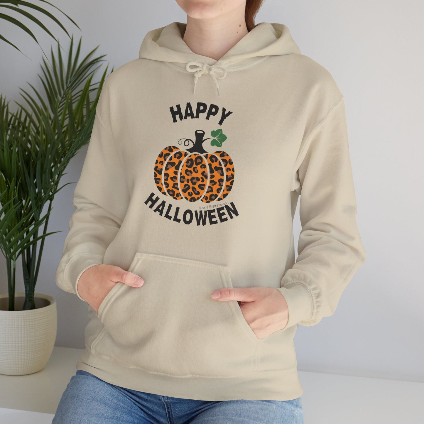 Cheetah Chic Pumpkin Patch Unisex Hooded Sweatshirt