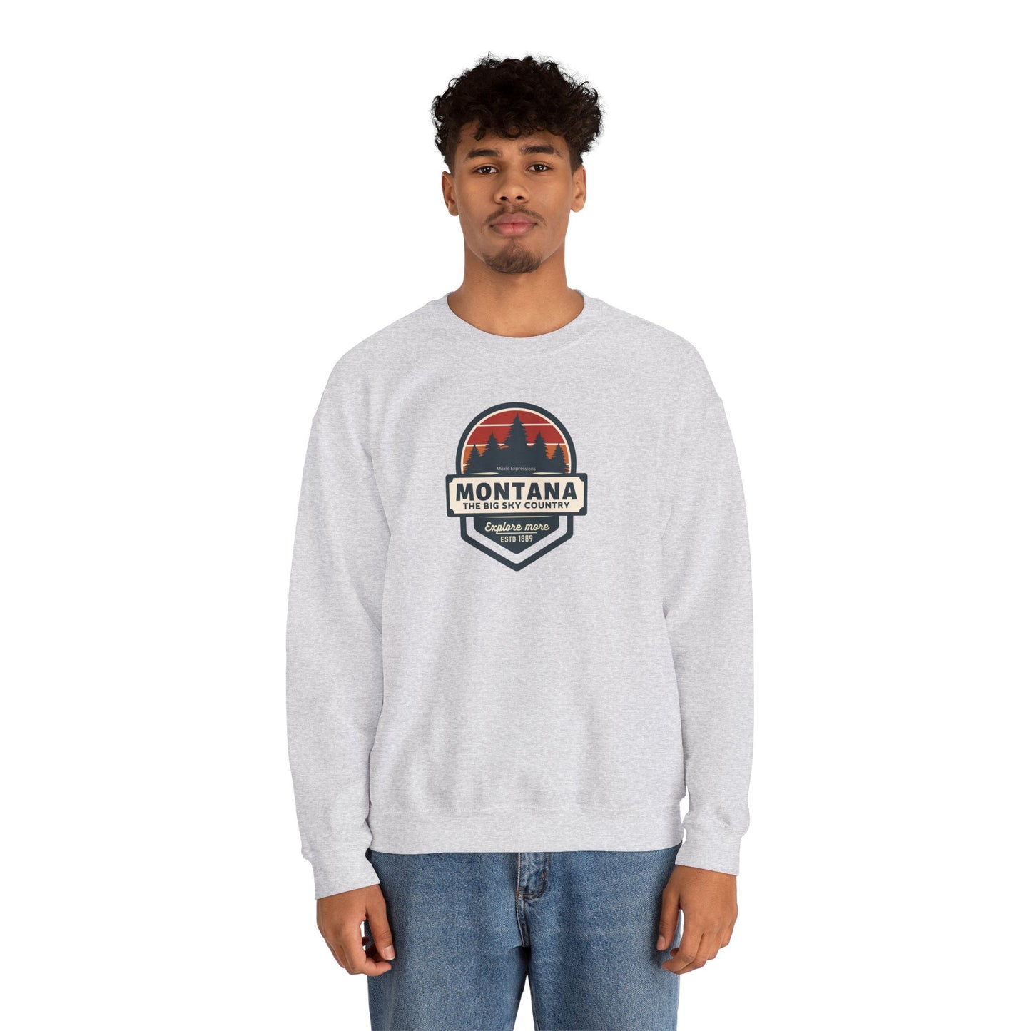 Montana Big Sky "Explore More" Unisex Crewneck Sweatshirt