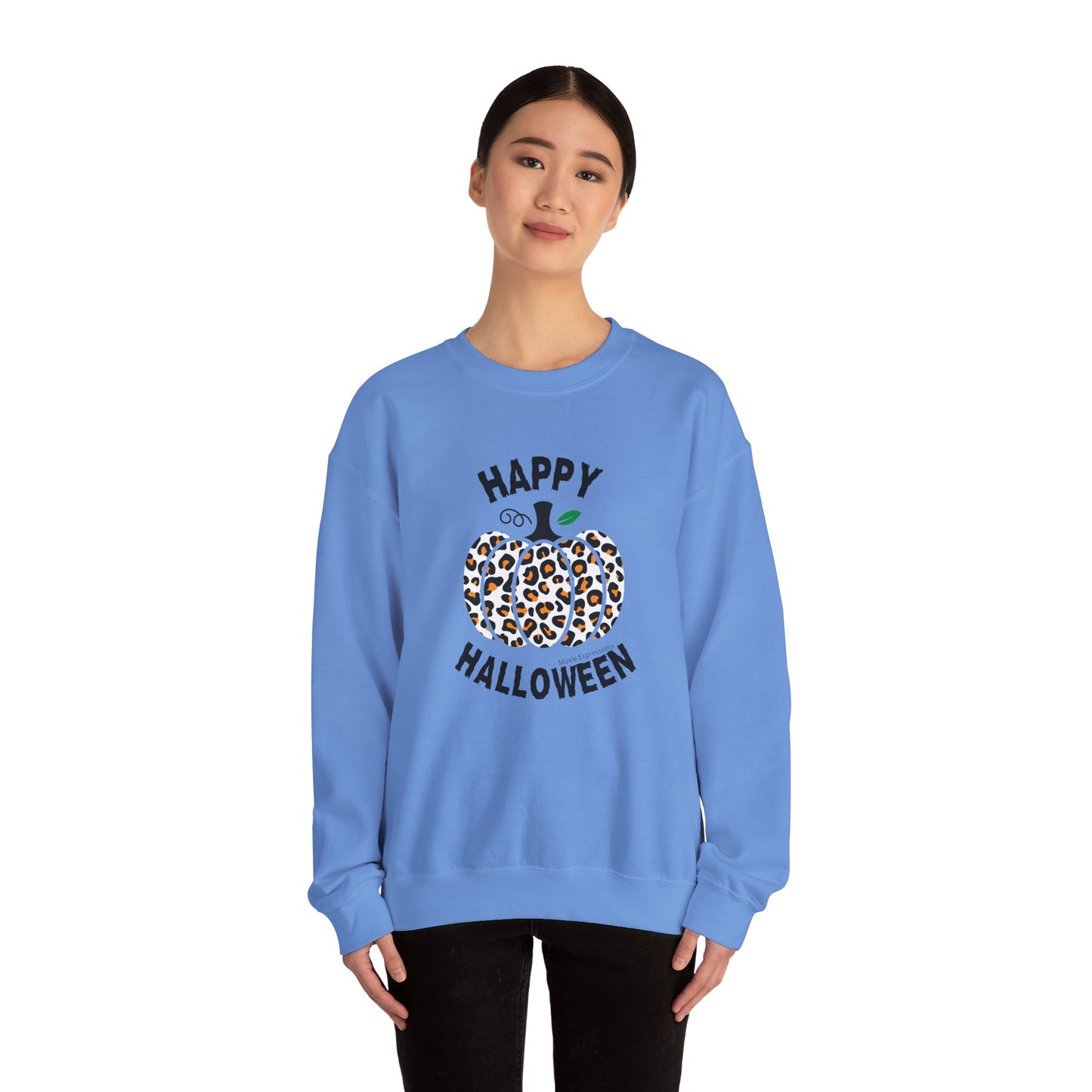 Cheetah Chic Pumpkin Patch Unisex Crewneck Sweatshirt