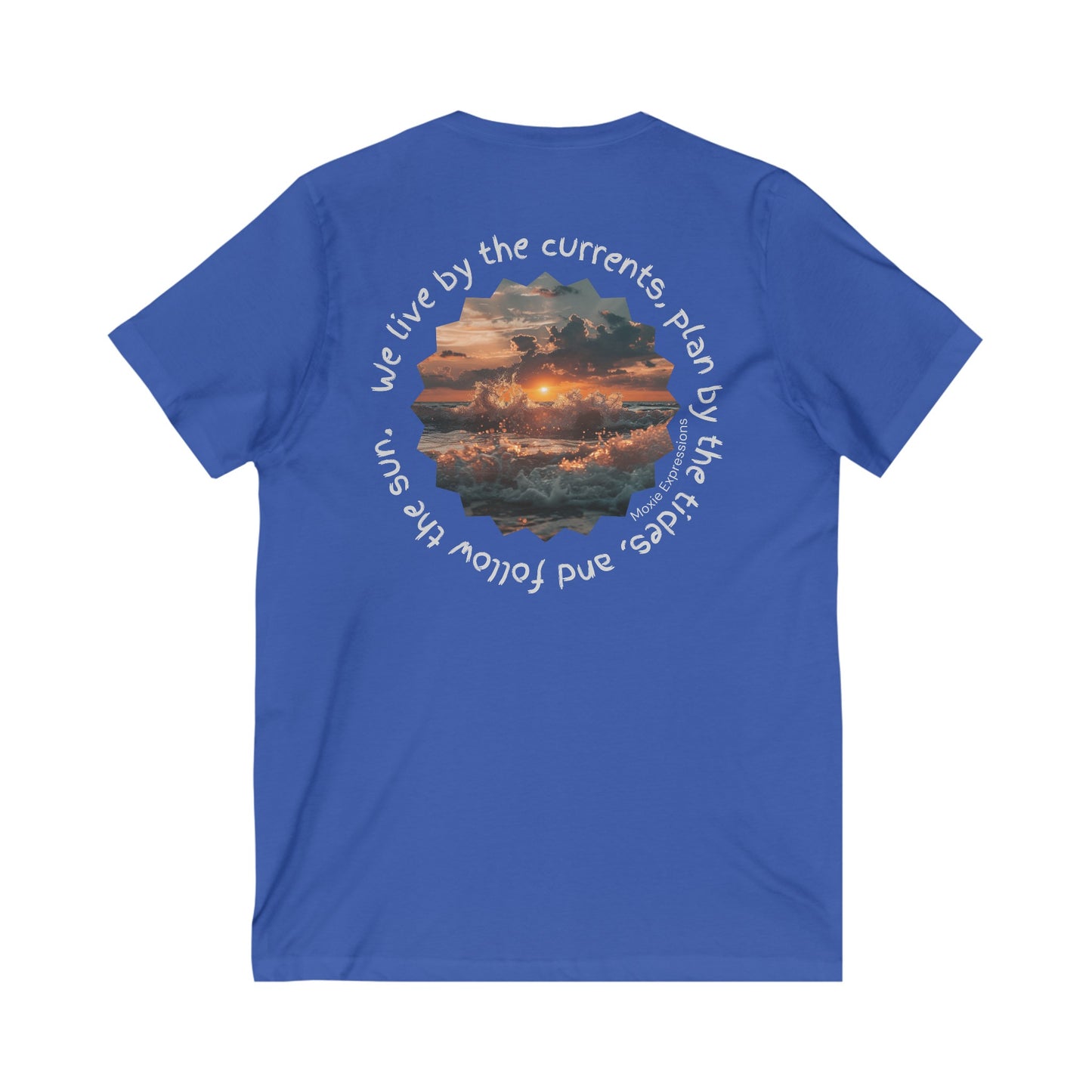 Chase the Horizon Unisex Jersey Short Sleeve V-Neck Tee