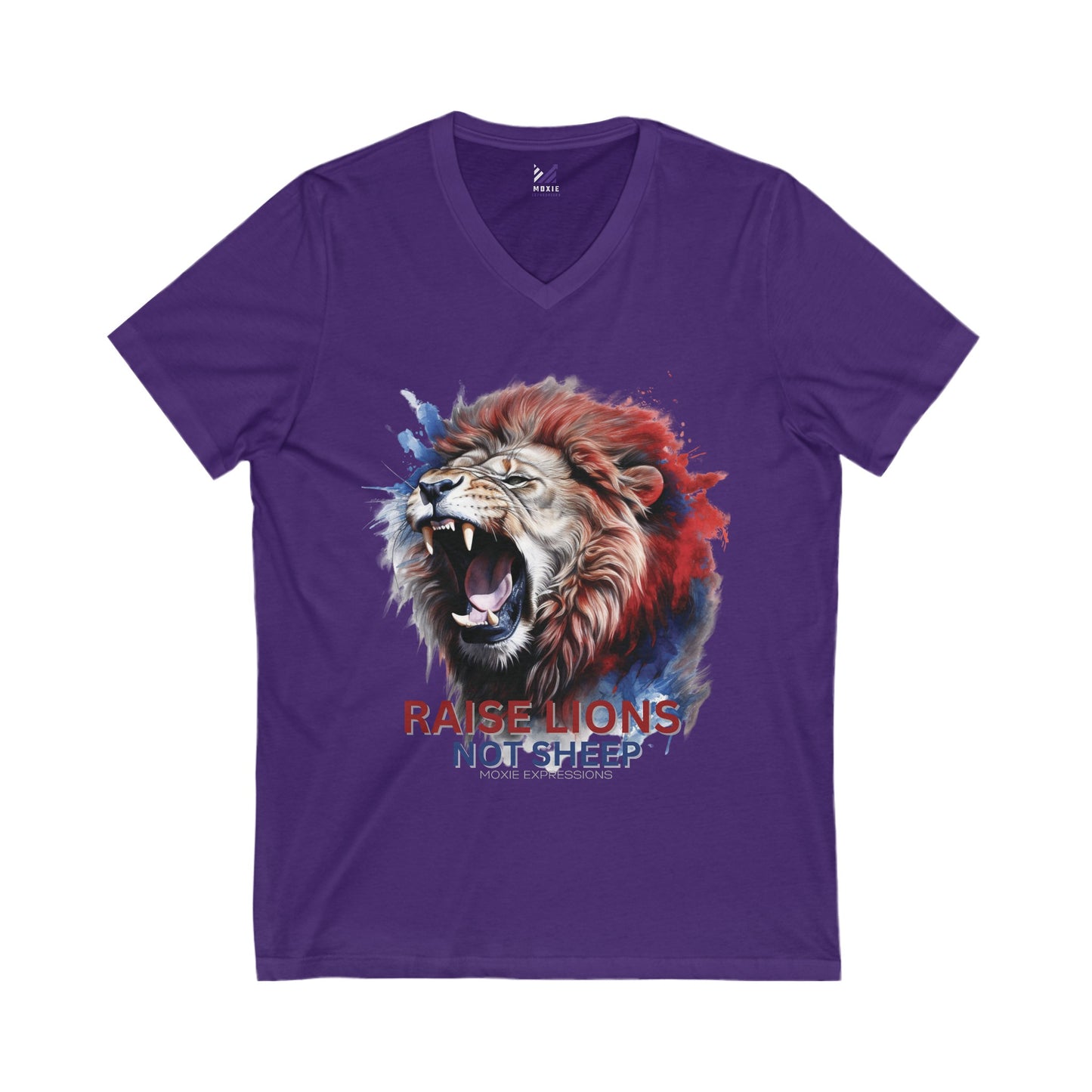 Raise Roaring Hearts Unisex Jersey Short Sleeve V-Neck Tee