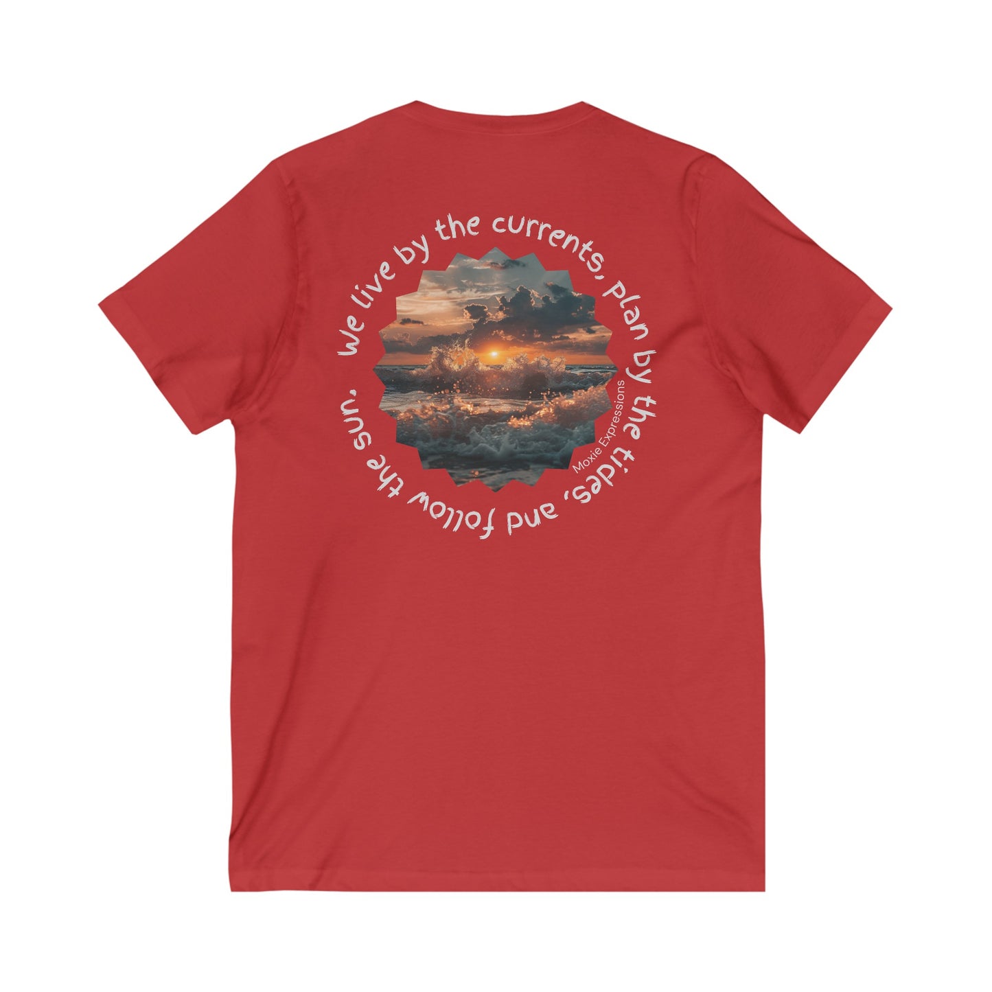 Chase the Horizon Unisex Jersey Short Sleeve V-Neck Tee