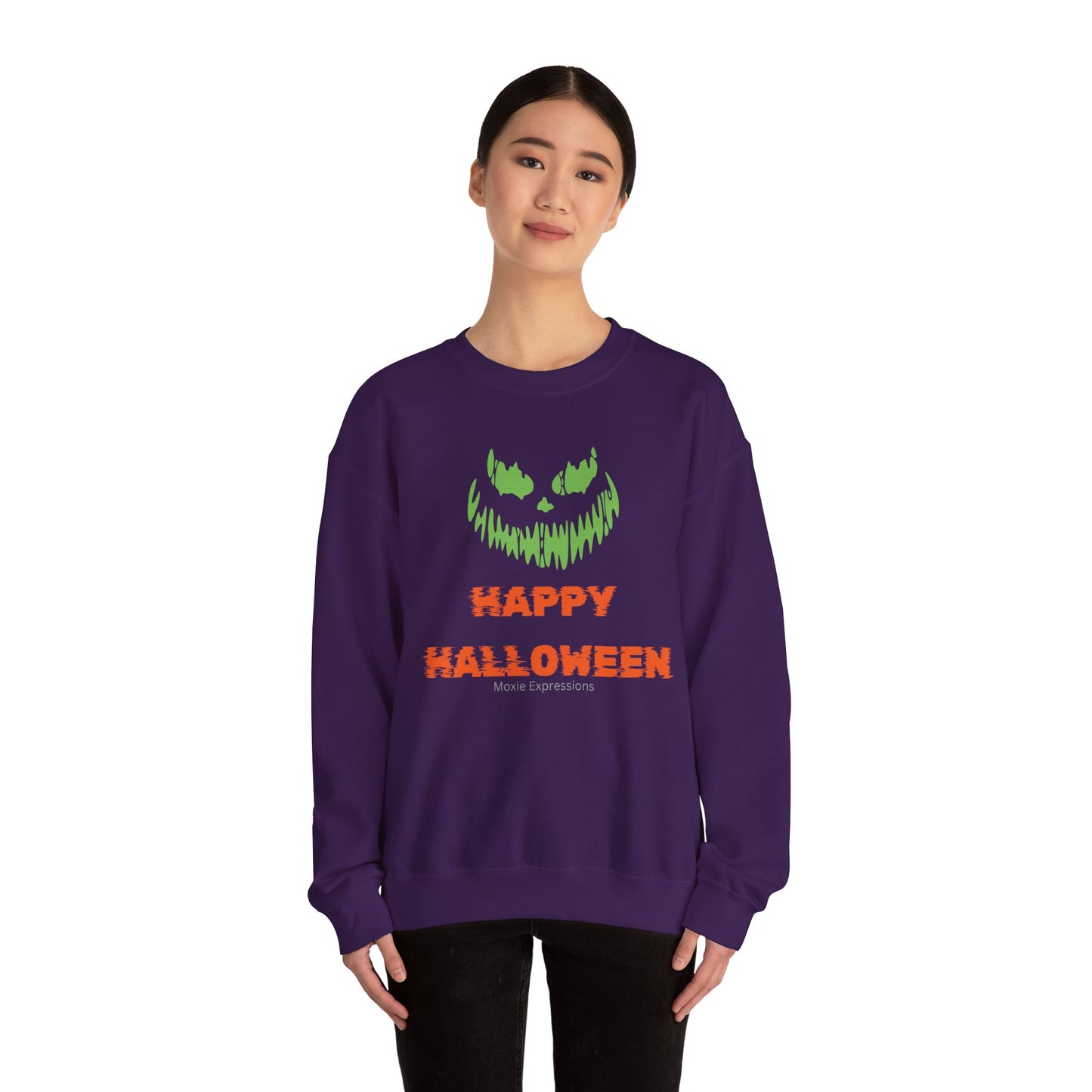 Spooky Jack o Lantern Unisex Crewneck Sweatshirt