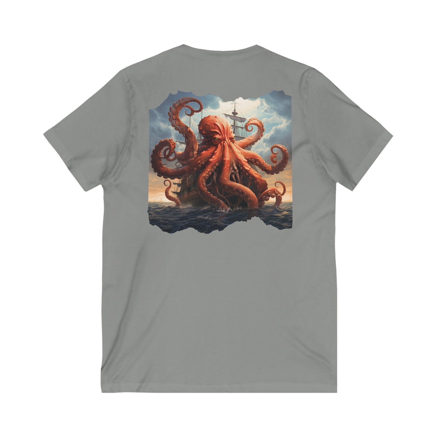 Kraken Wrath Unisex Jersey Short Sleeve V-Neck Tee