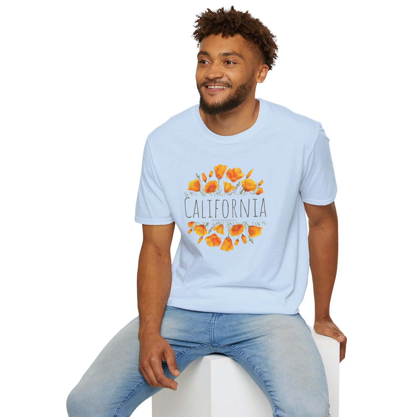 Golden Bloom Unisex Softstyle Crewneck T-Shirt