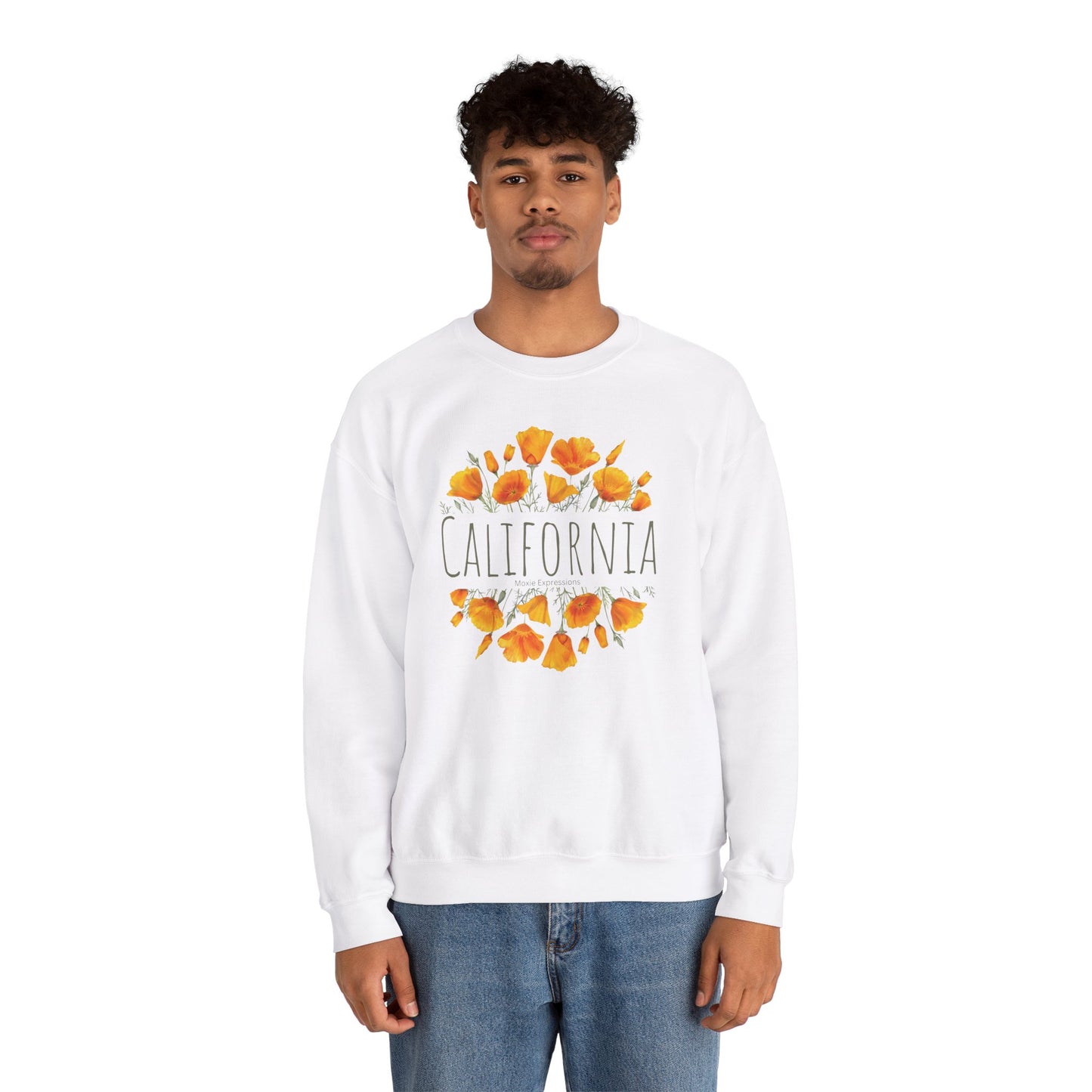 Golden Bloom Unisex Crewneck Sweatshirt