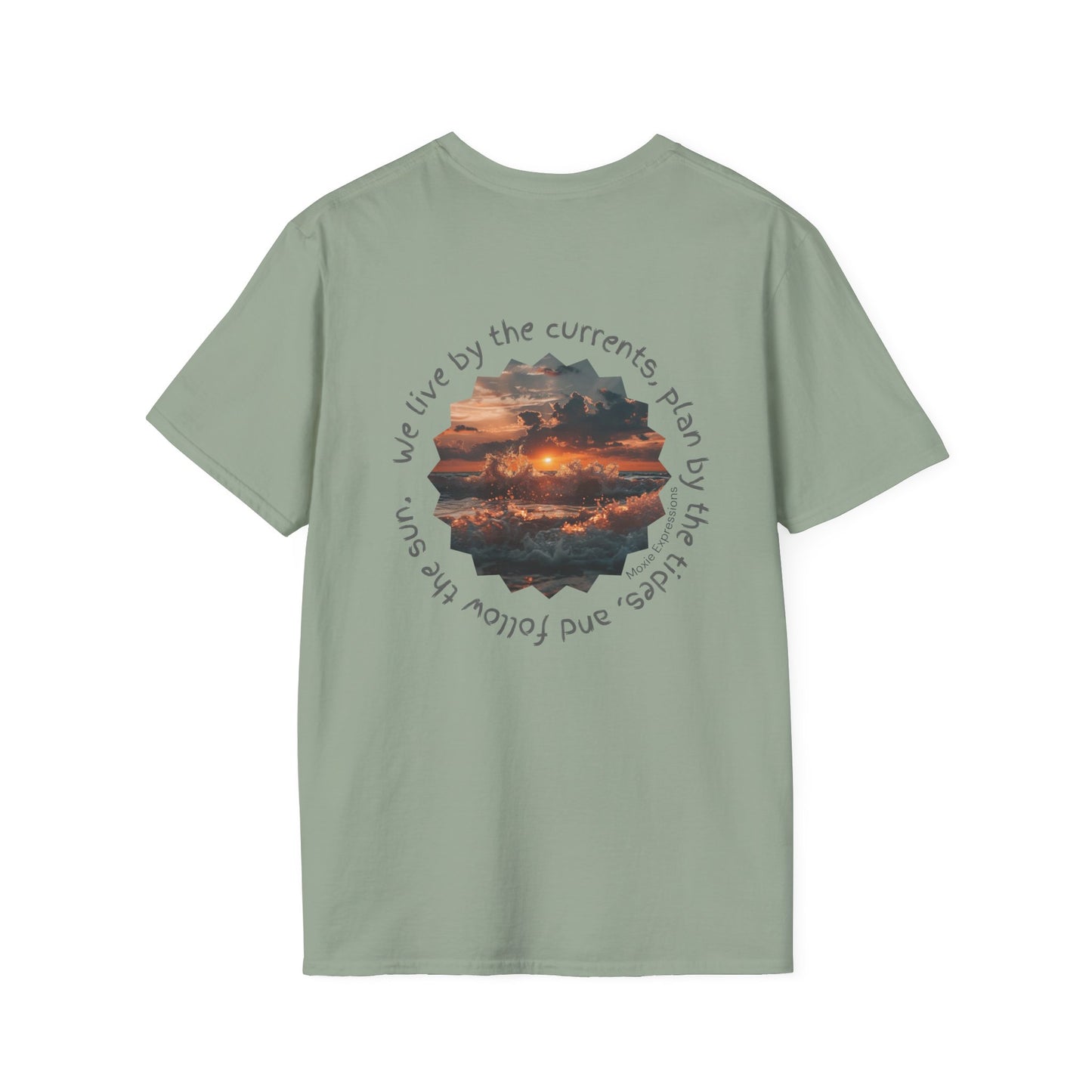 Florida Sunset Currents Unisex Softstyle Crewneck T-Shirt