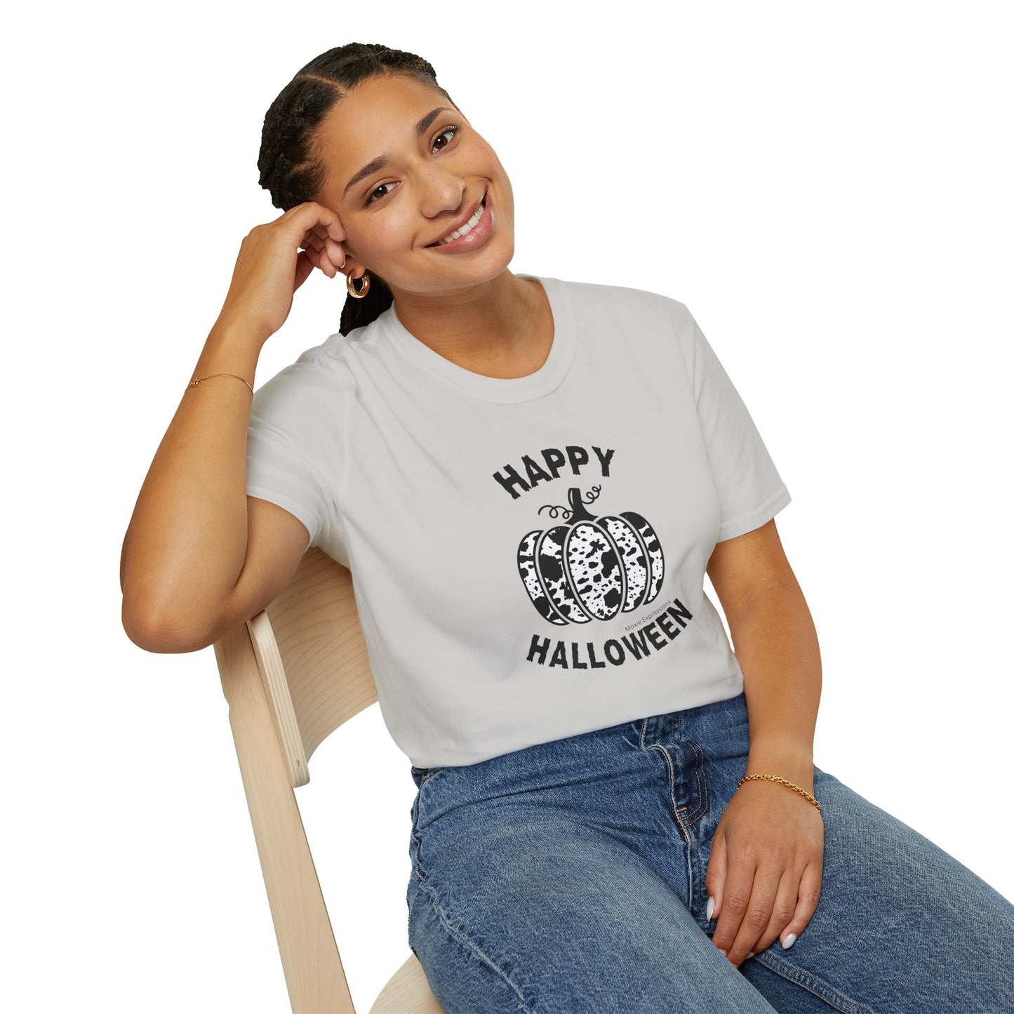 Cow Pumpkin Patch Unisex Softstyle Crewneck T-Shirt