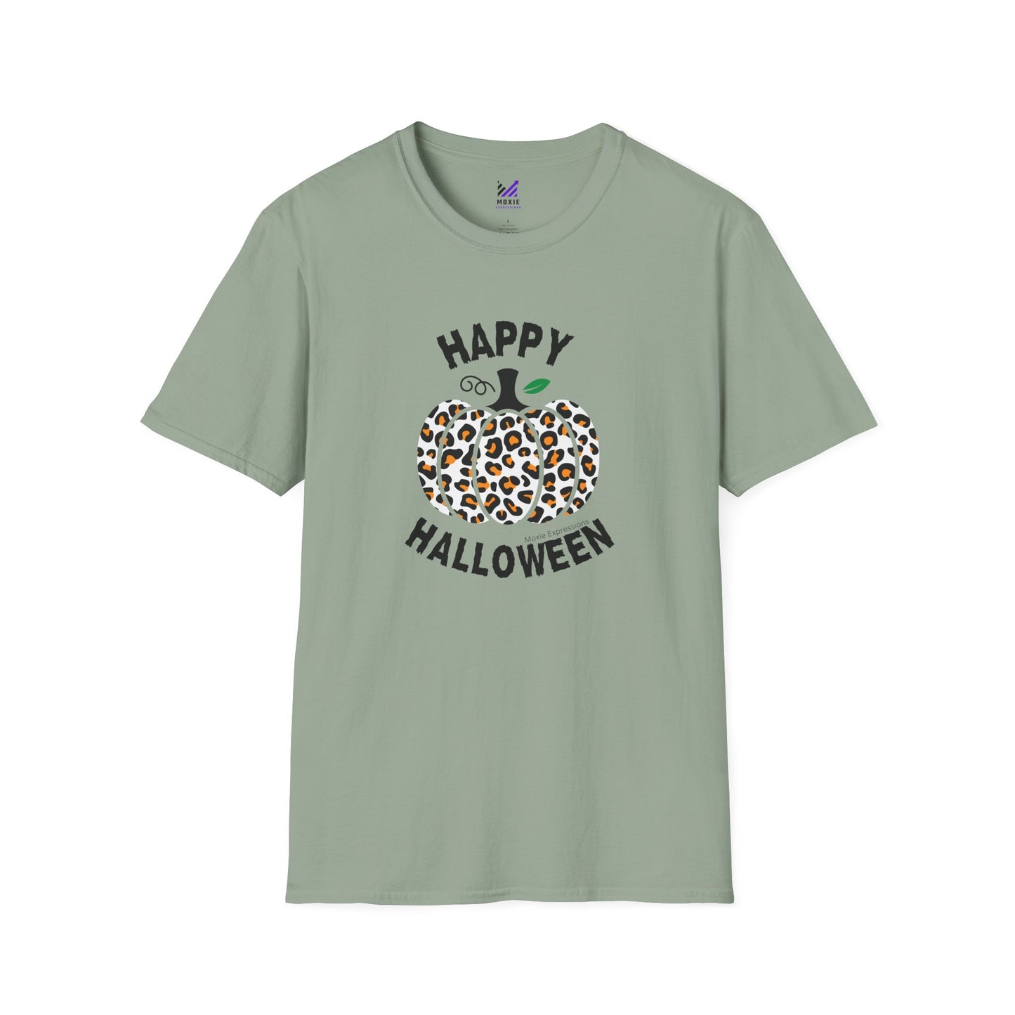 Cheetah Chic Pumpkin Patch Unisex Softstyle Crewneck T-Shirt
