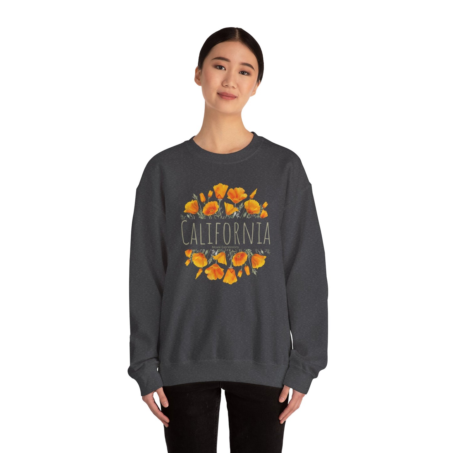 Golden Bloom Unisex Crewneck Sweatshirt