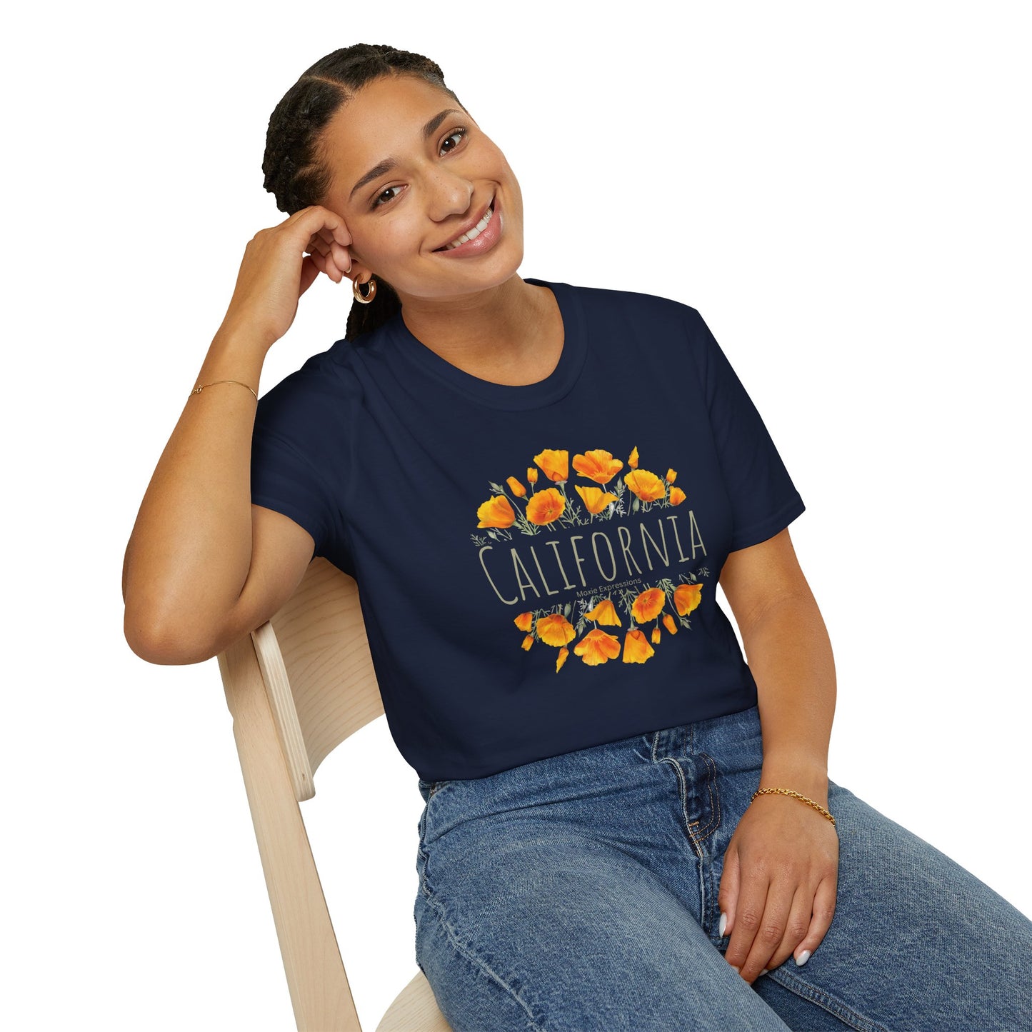 Golden Bloom Unisex Softstyle Crewneck T-Shirt