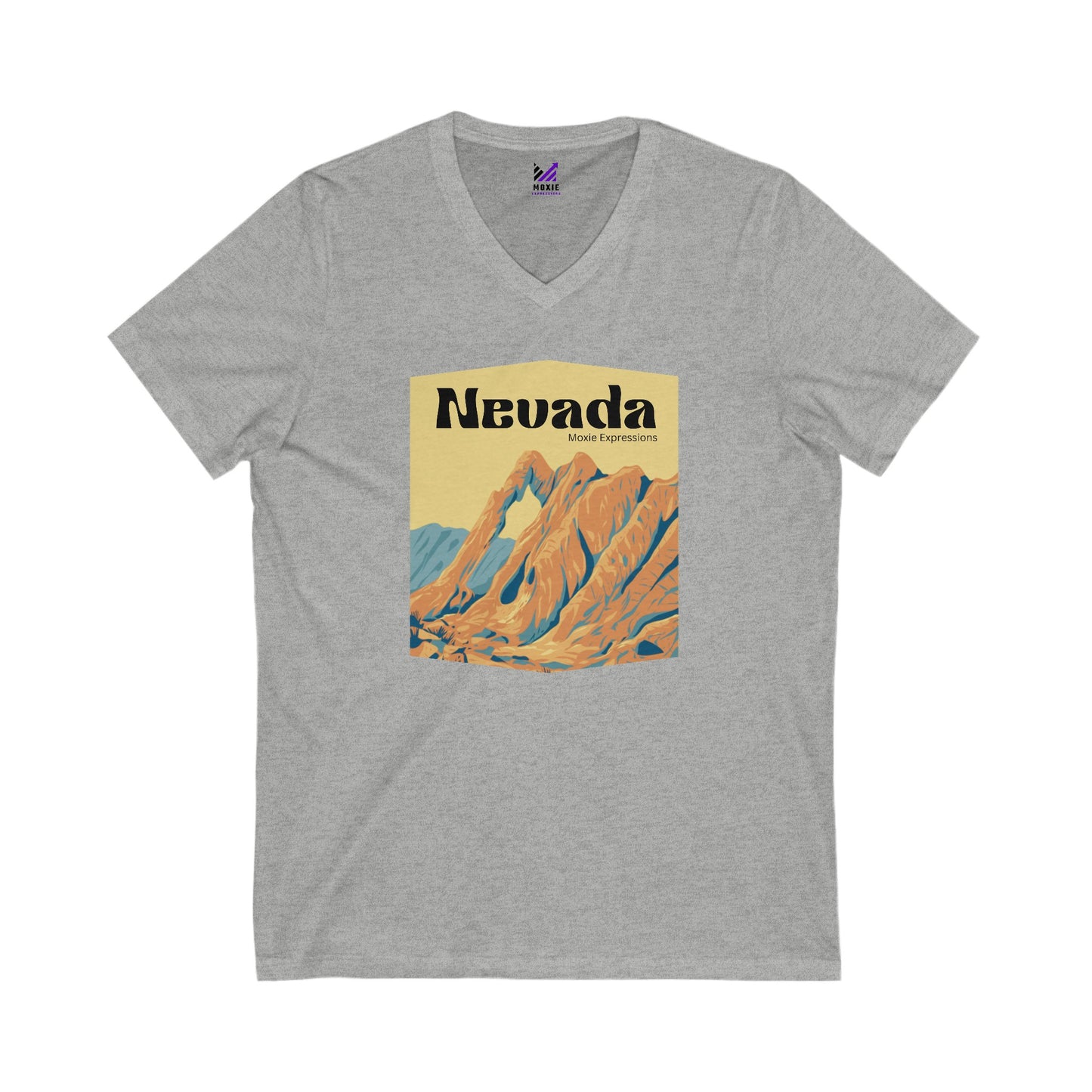 Nevada Wild Unisex Jersey Short Sleeve V-Neck Tee