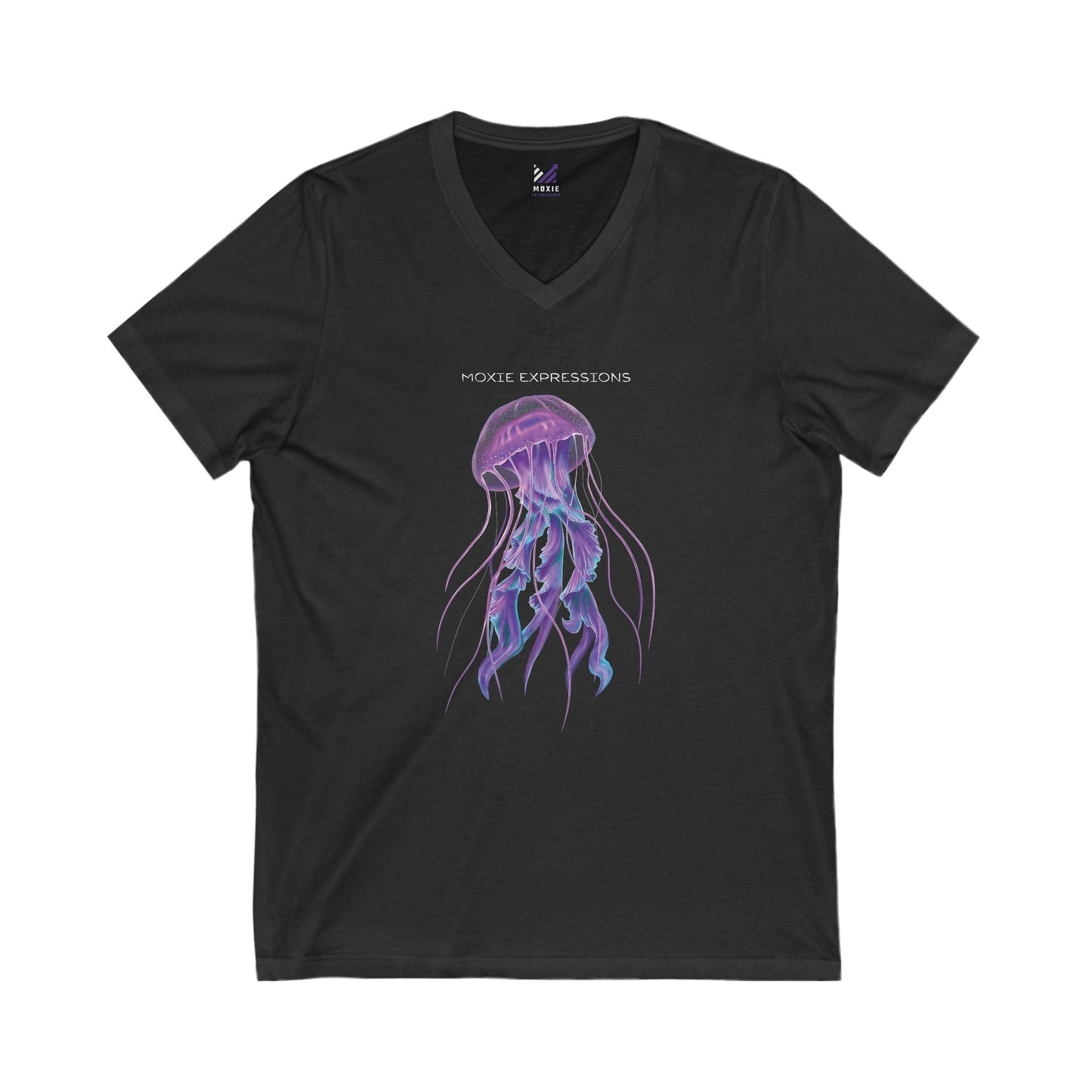 Ocean Bloom Unisex Jersey Short Sleeve V-Neck Tee