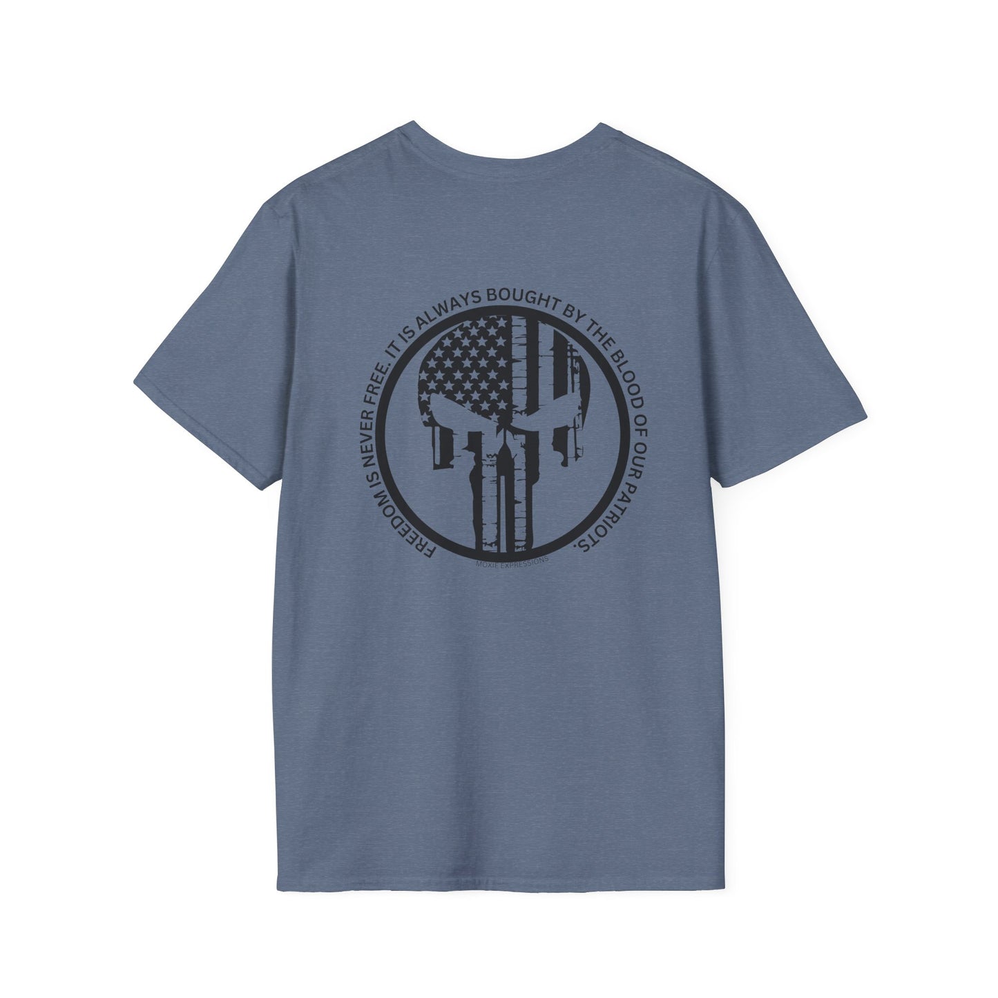 Patriotic Punisher Unisex Softstyle Crewneck T-Shirt
