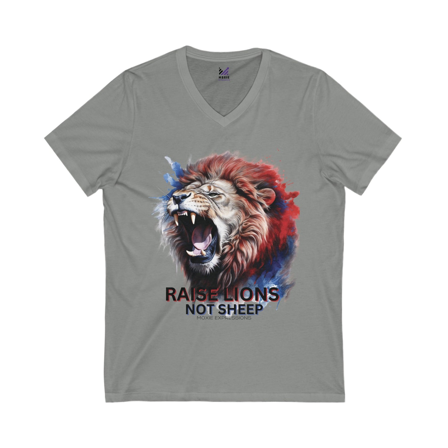 Raise Roaring Hearts Unisex Jersey Short Sleeve V-Neck Tee