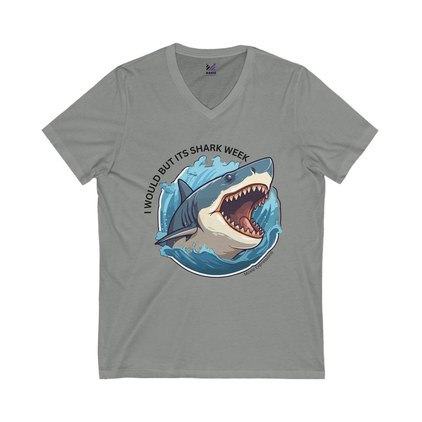 Shark Encounter Unisex Jersey Short Sleeve V-Neck Tee