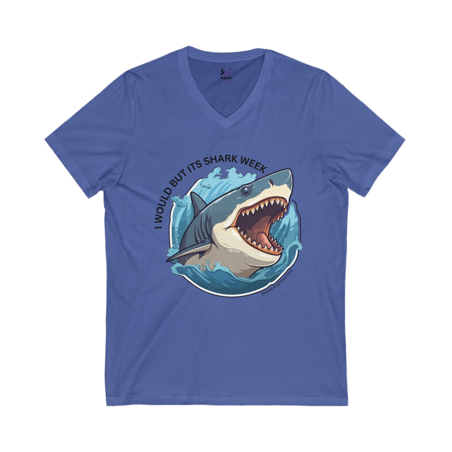 Shark Encounter Unisex Jersey Short Sleeve V-Neck Tee